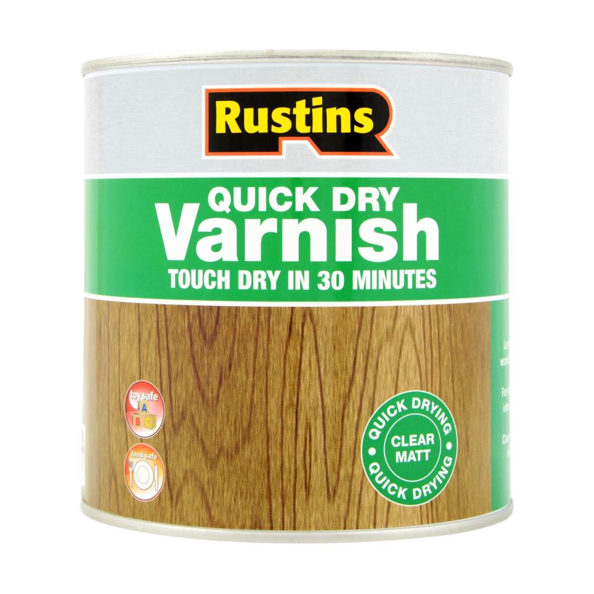 Rustins Quick Dry Varnish Clear Matt 250ml/500ml/1L/2.5L/5L