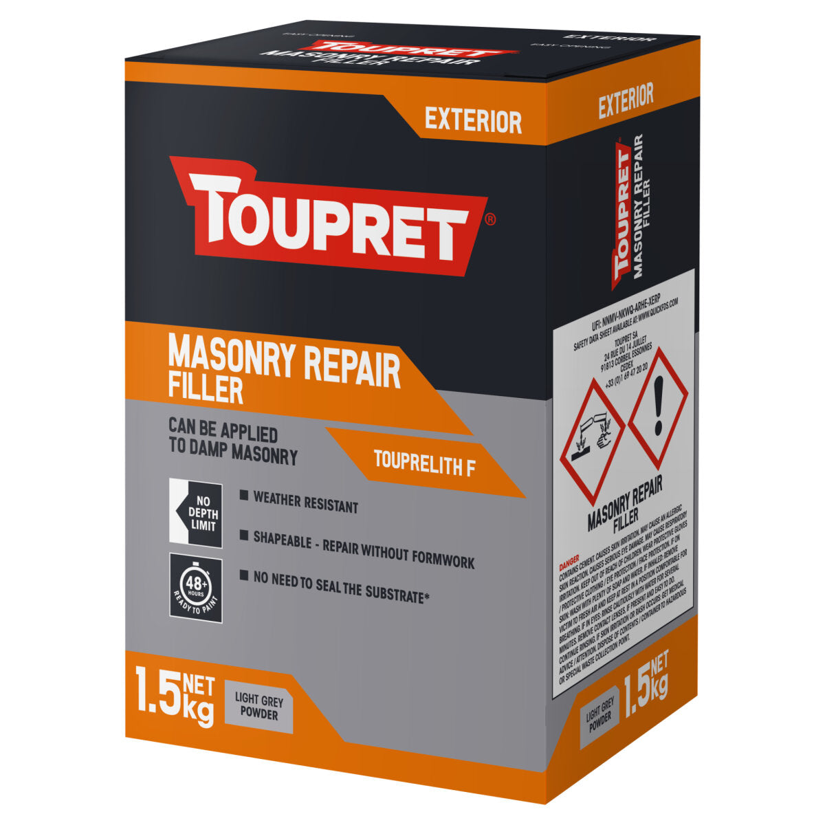 Toupret Masonry Repair Filler (Touprelith F) 1.5kg