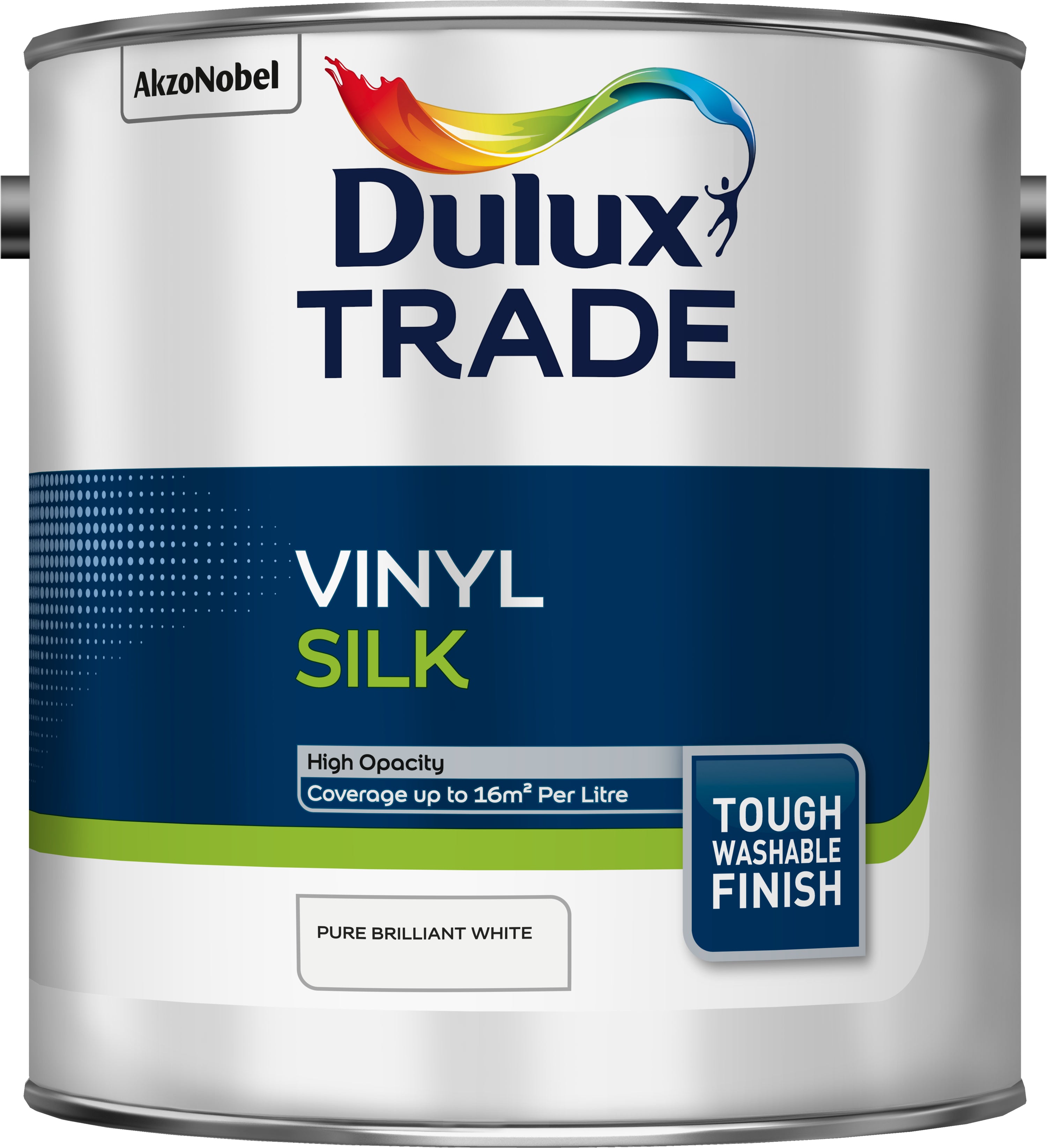 Dulux Trade Vinyl Silk Pure Brilliant White 2.5L