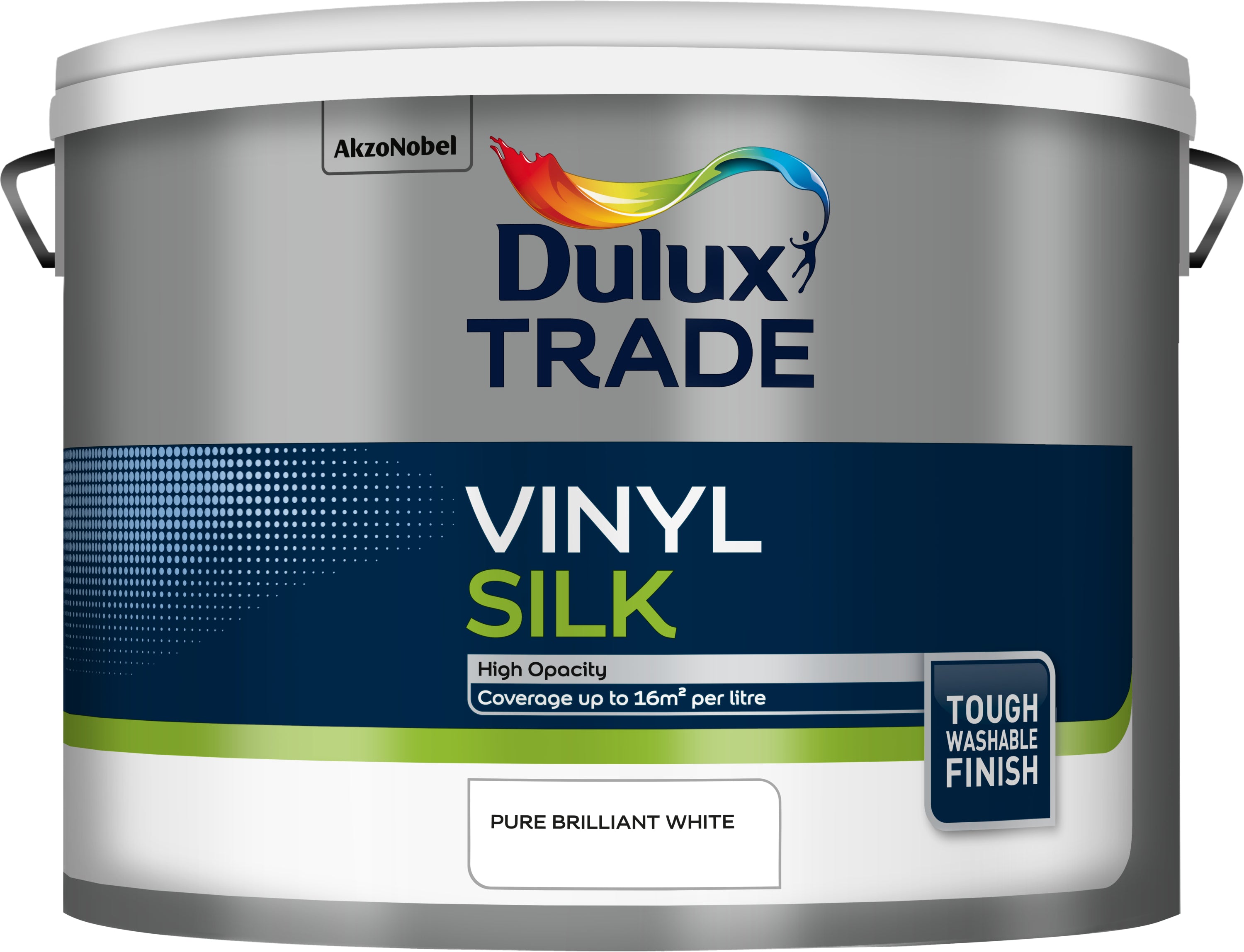 Dulux Trade Vinyl Silk Pure Brilliant White 10L