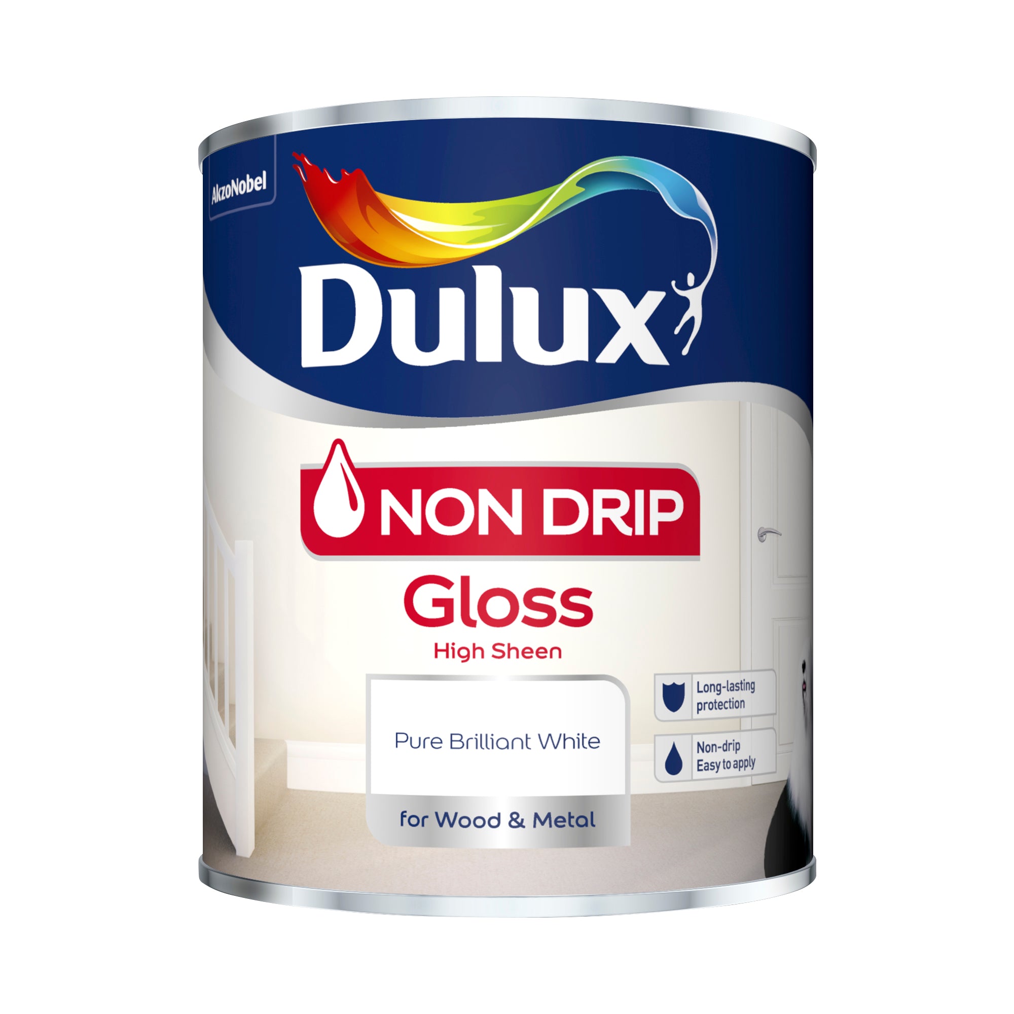 Dulux Non Drip Gloss Pure Brilliant White 750ml