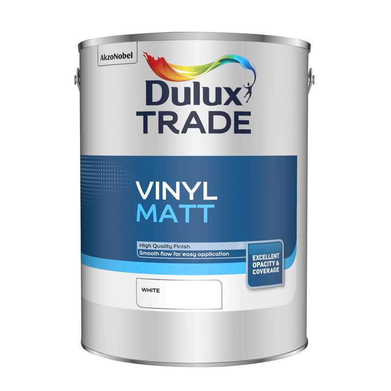 Dulux Trade Vinyl Matt White 5L