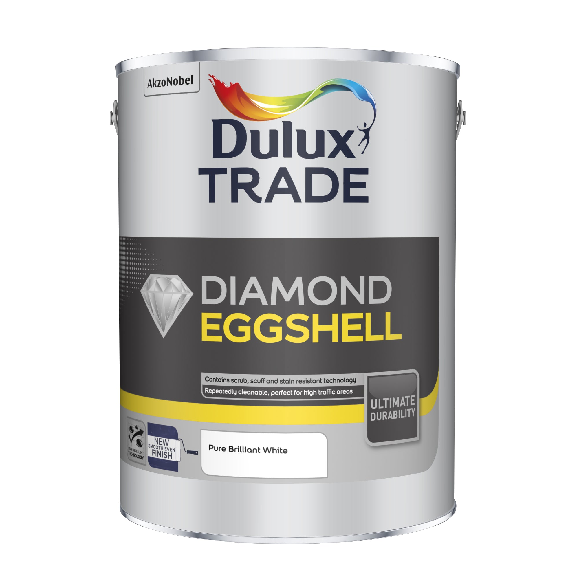Dulux Trade Diamond Eggshell Pure Brilliant White 5L