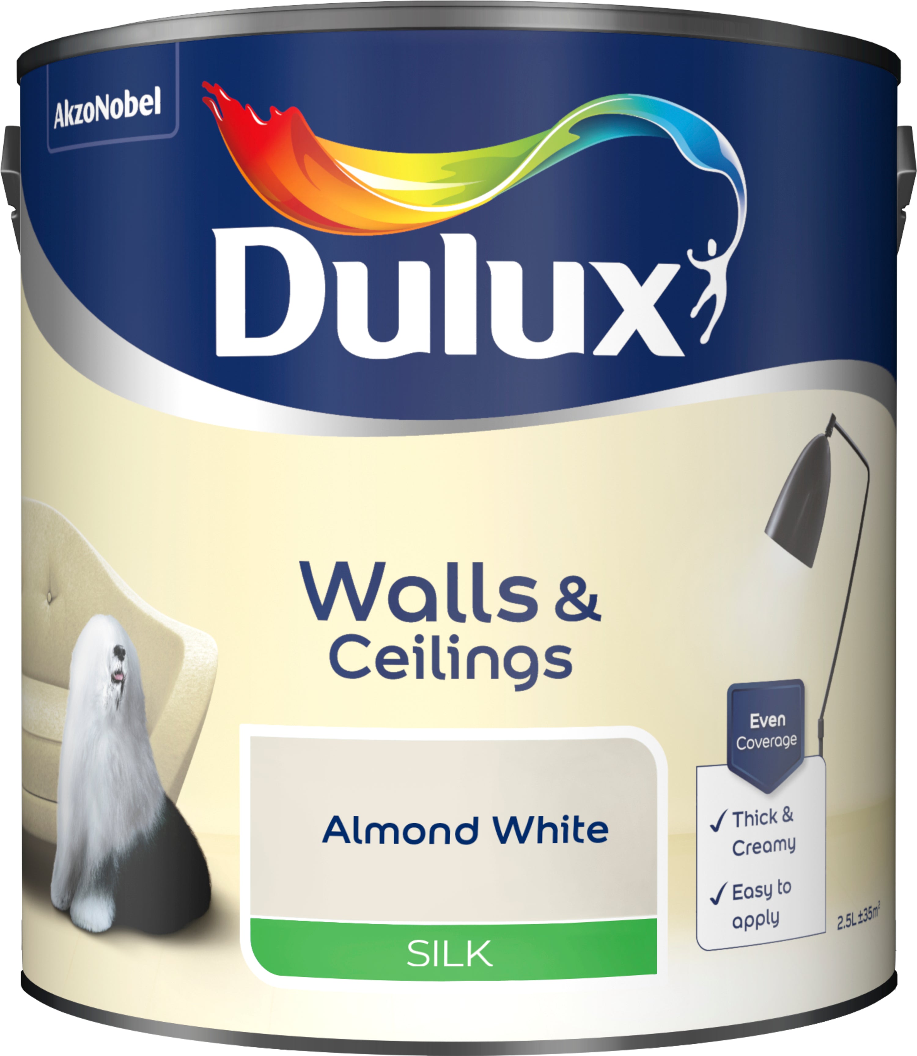 Dulux Silk Almond White 2.5L