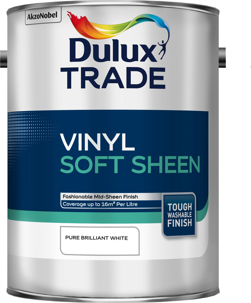 Dulux Trade Vinyl Soft Sheen Pure Brilliant White 5L