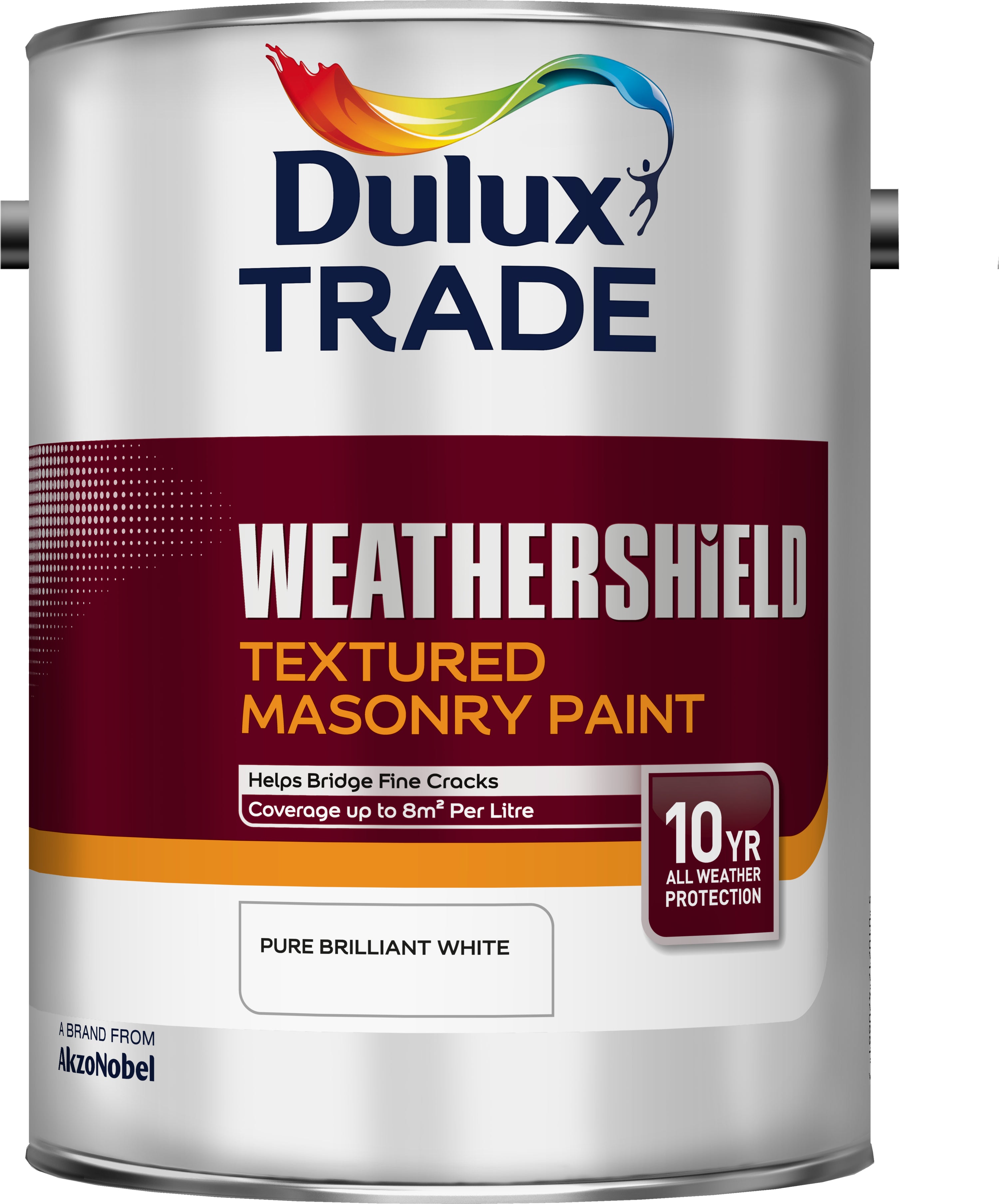 Dulux Trade Weathershield Textured Masonry Pure Brilliant White 5L