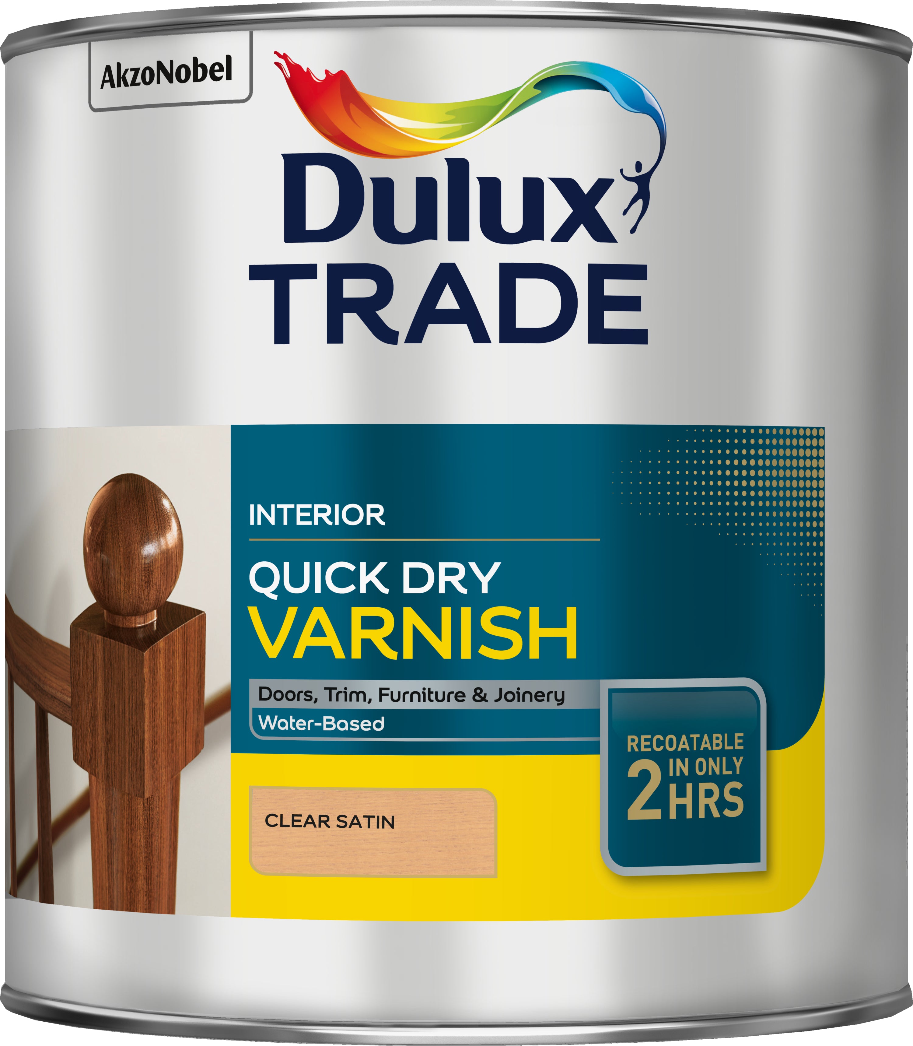Dulux Trade Quick Drying Varnish Clear Satin 2.5L