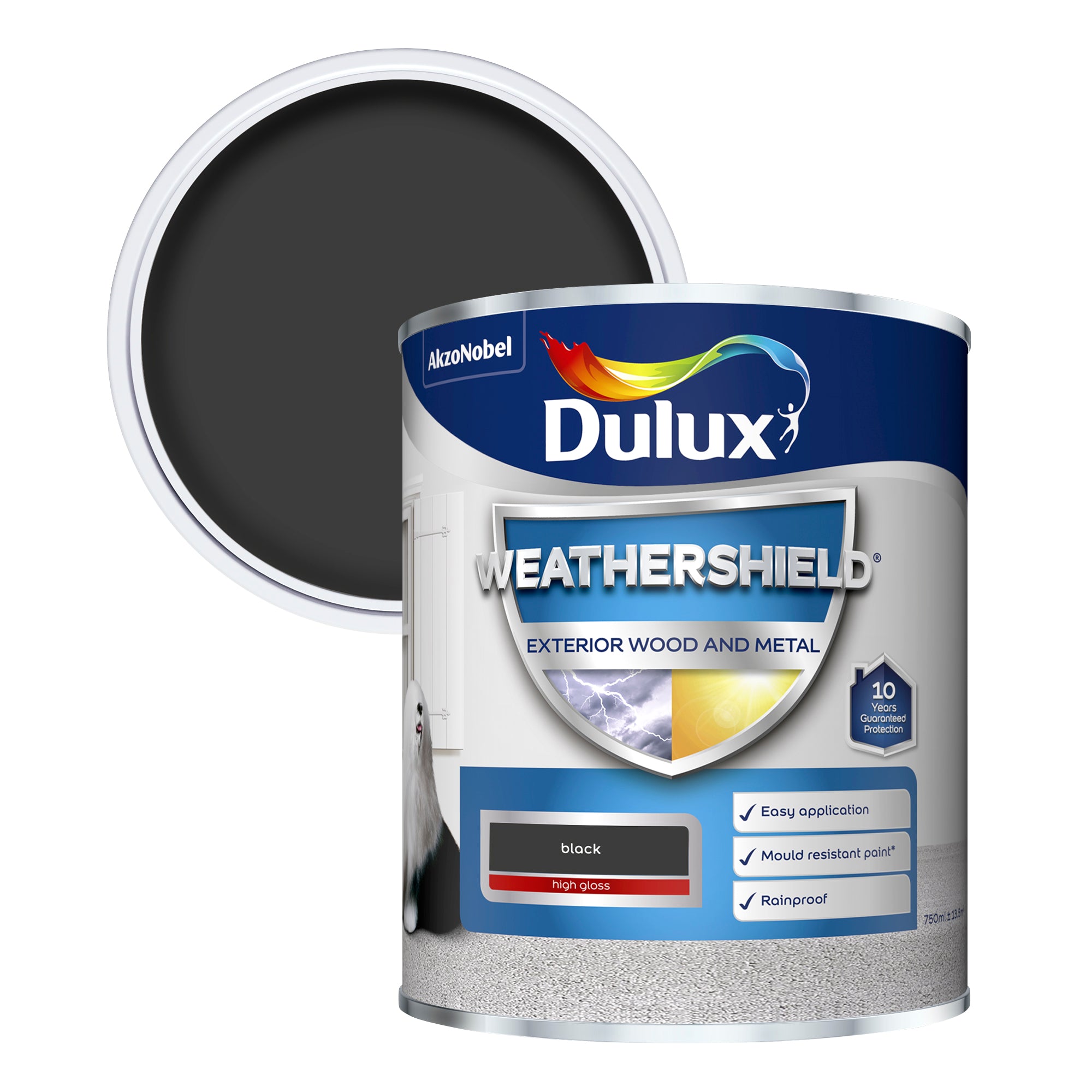 Dulux Weathershield Gloss Black 2.5L