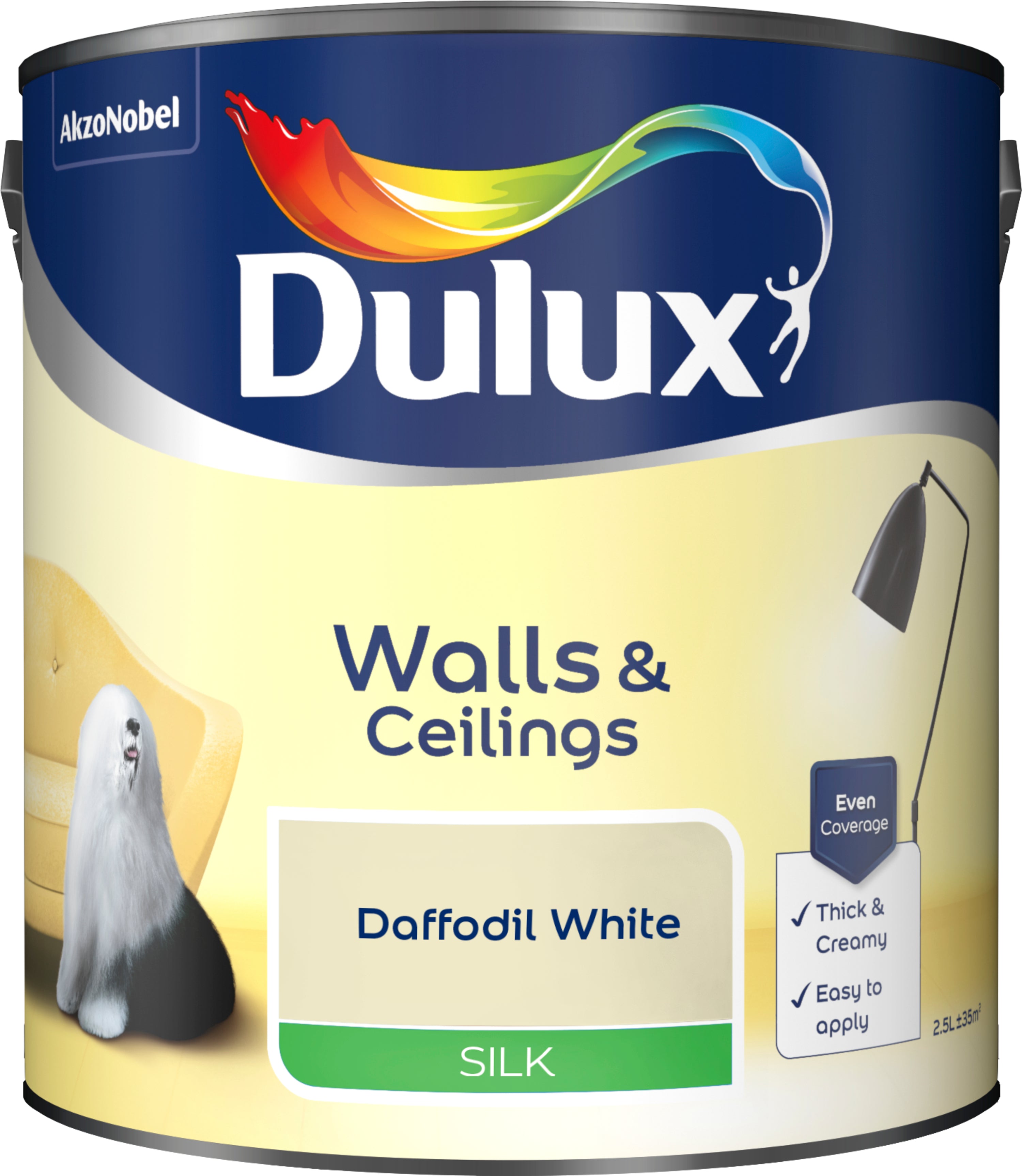 Dulux Silk Daffodil White 2.5L