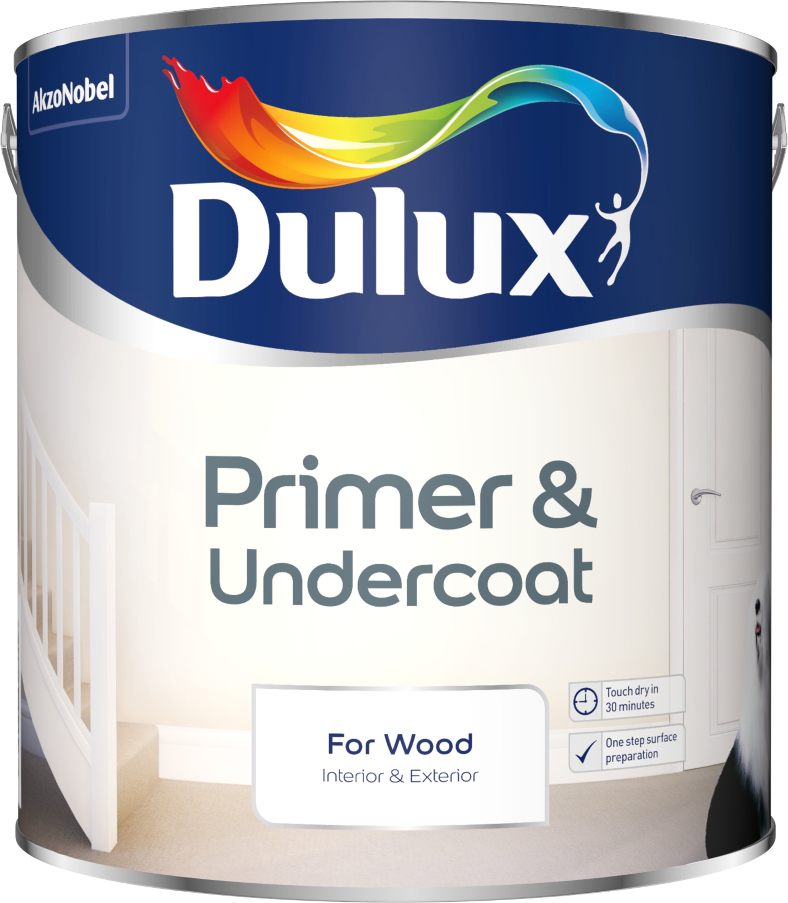 Dulux Primer & Undercoat For Wood 2.5L