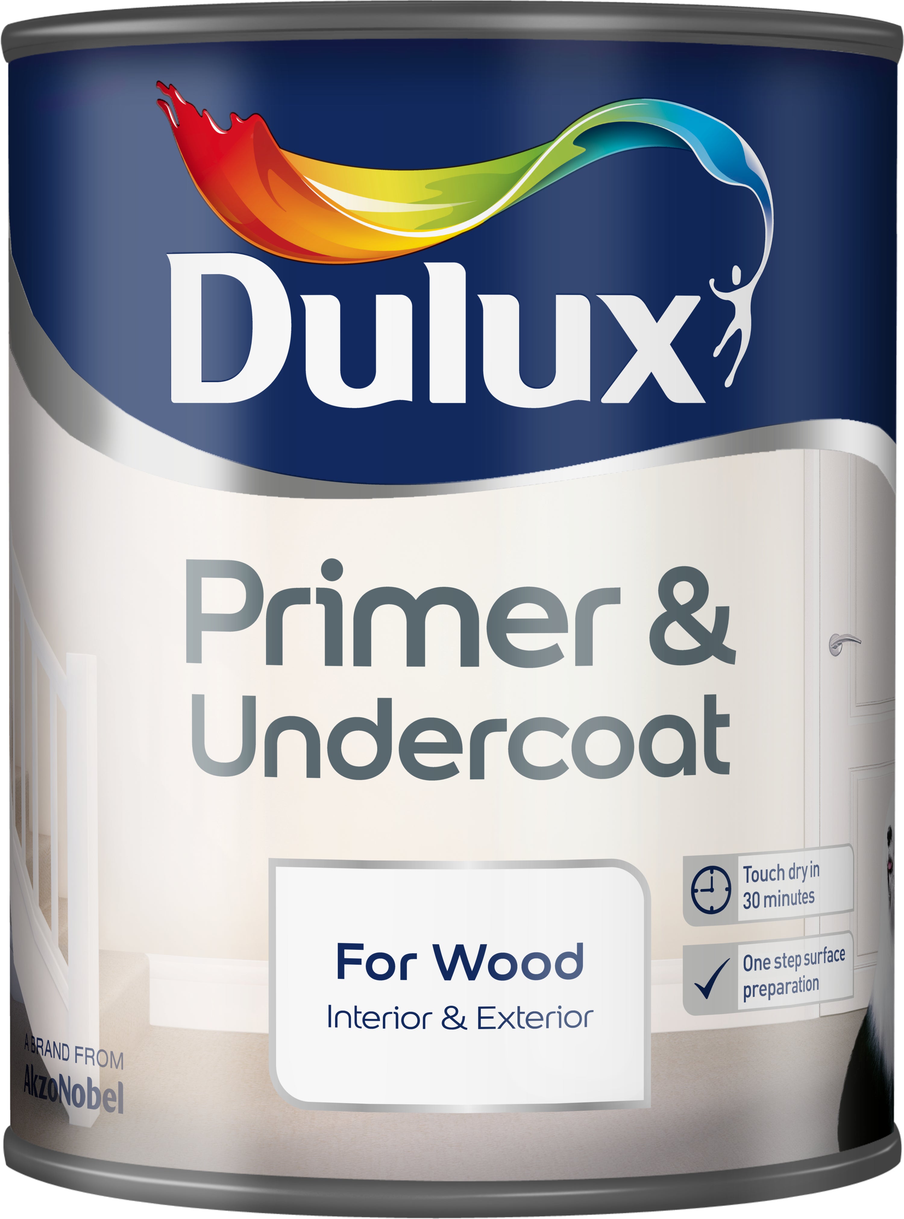 Dulux Primer & Undercoat For Wood 750ml