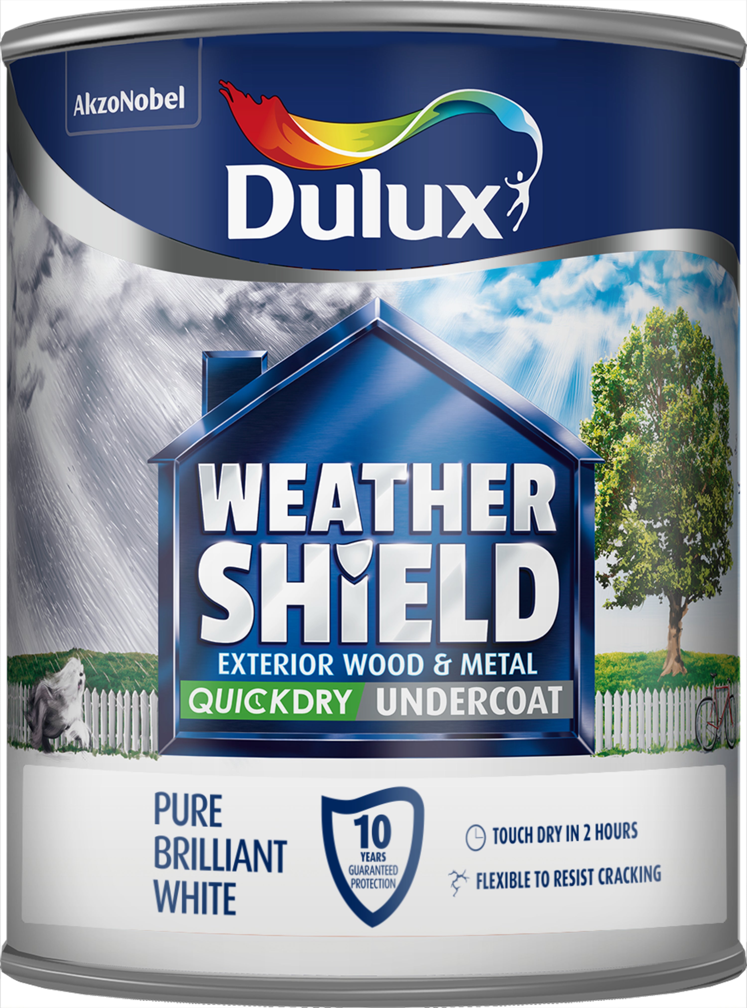 Dulux Weathershield Quick Dry Undercoat Pure Brilliant White 750ml