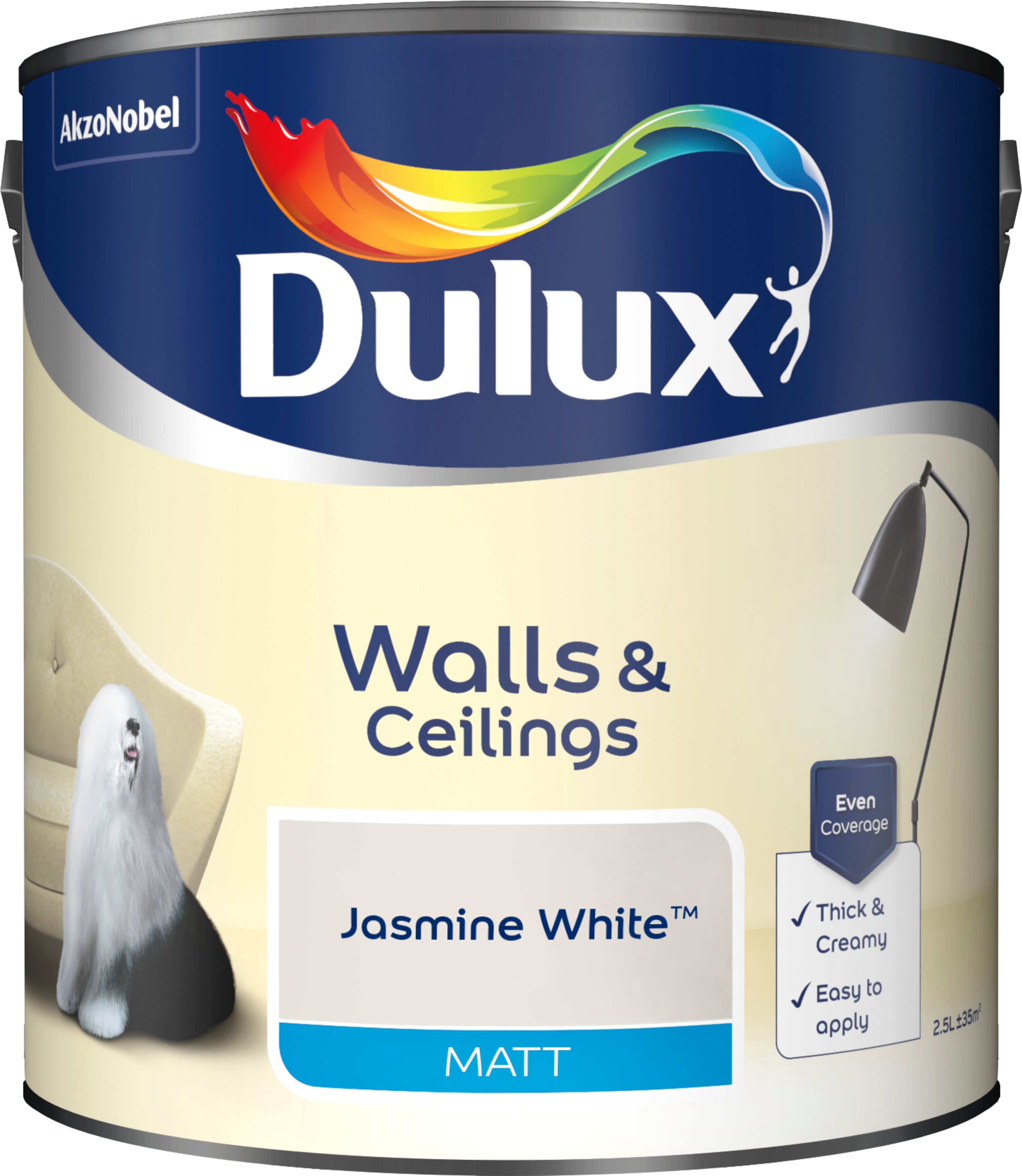 Dulux Matt Jasmine White 2.5L