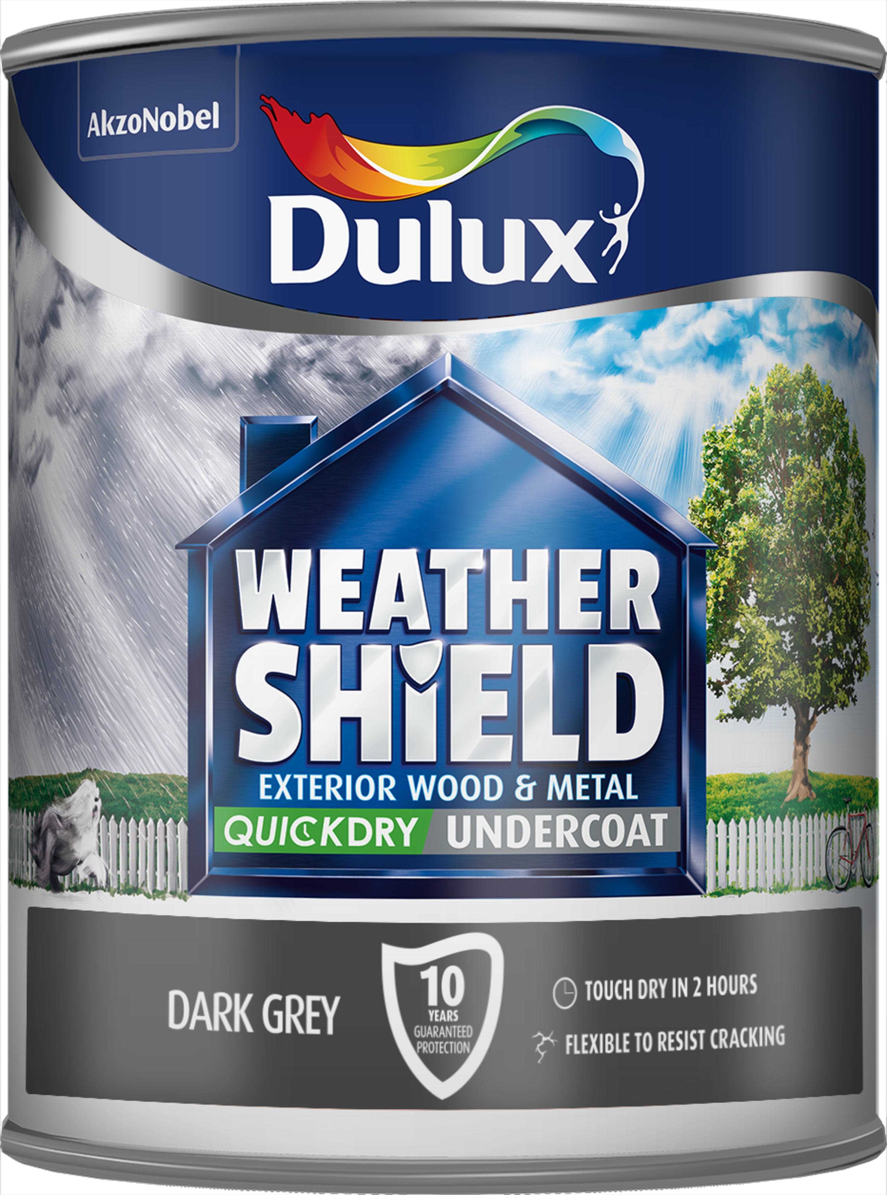 Dulux Weathershield Quick Dry Undercoat Dark Grey 750ml