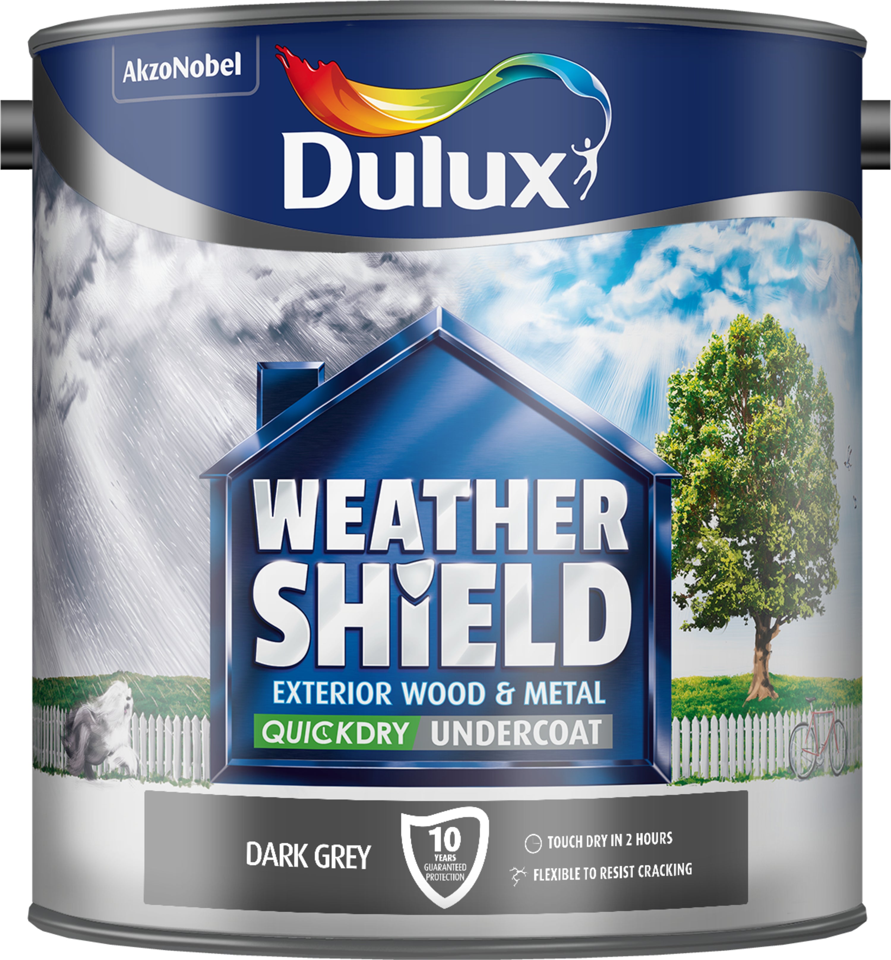 Dulux Weathershield Quick Dry Undercoat Dark Grey 2.5L