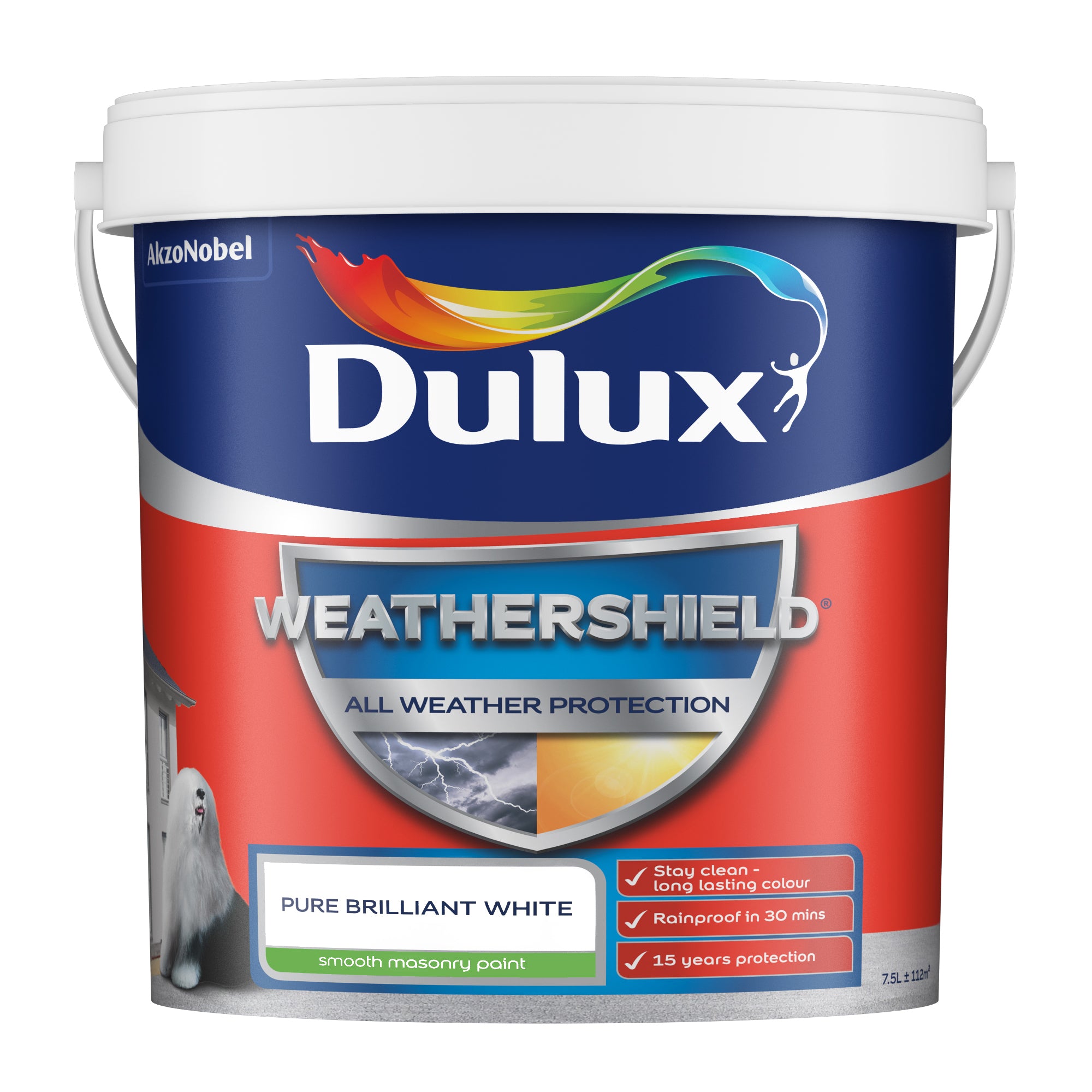 Dulux Weathershield All Weather Protection Smooth Pure Brilliant White 7.5L