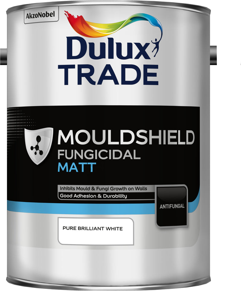Dulux Trade Mouldshield Fungicidal Matt Pure Brilliant White 5L