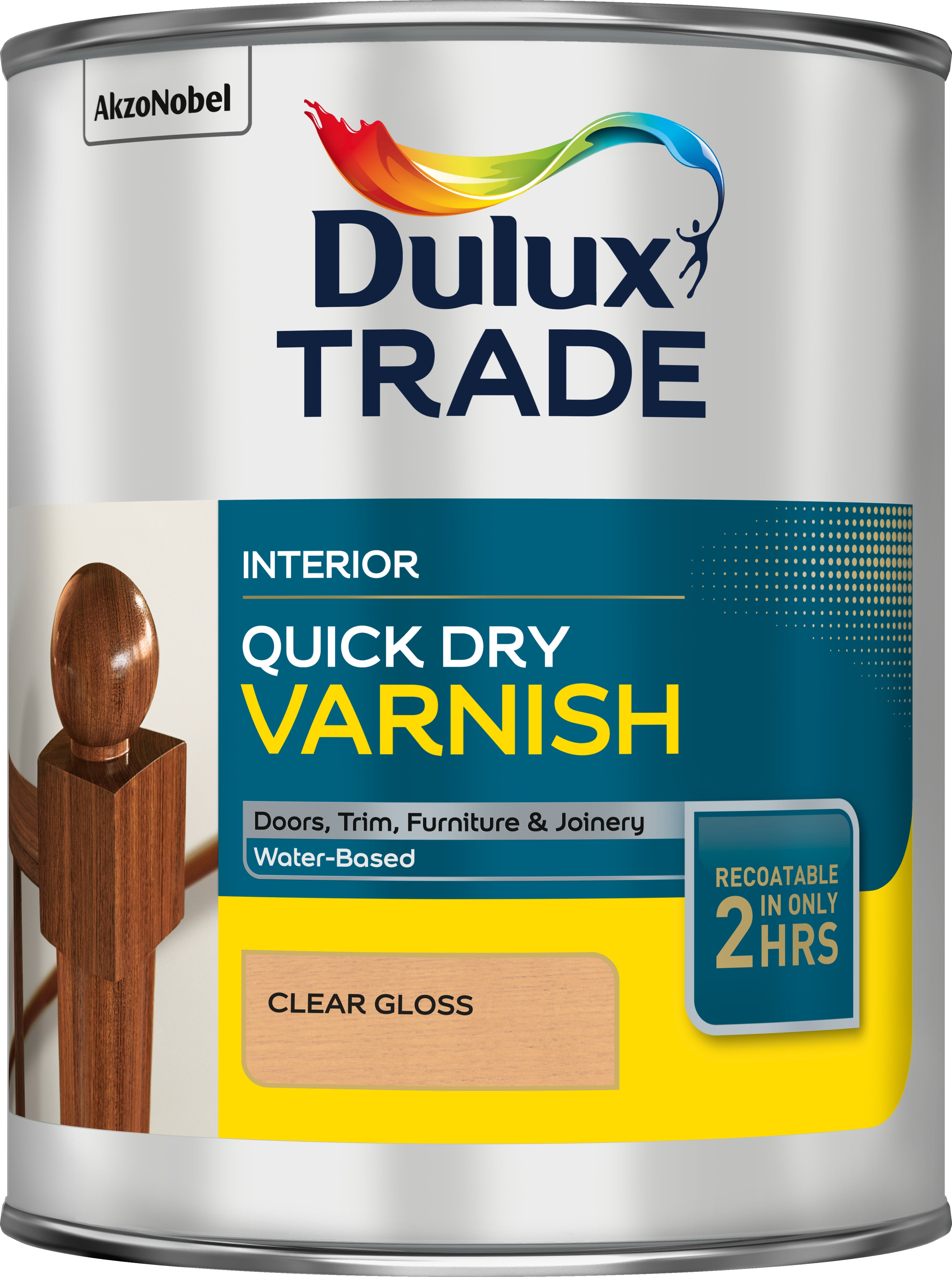 Dulux Trade Quick Drying Varnish Clear Gloss 1L