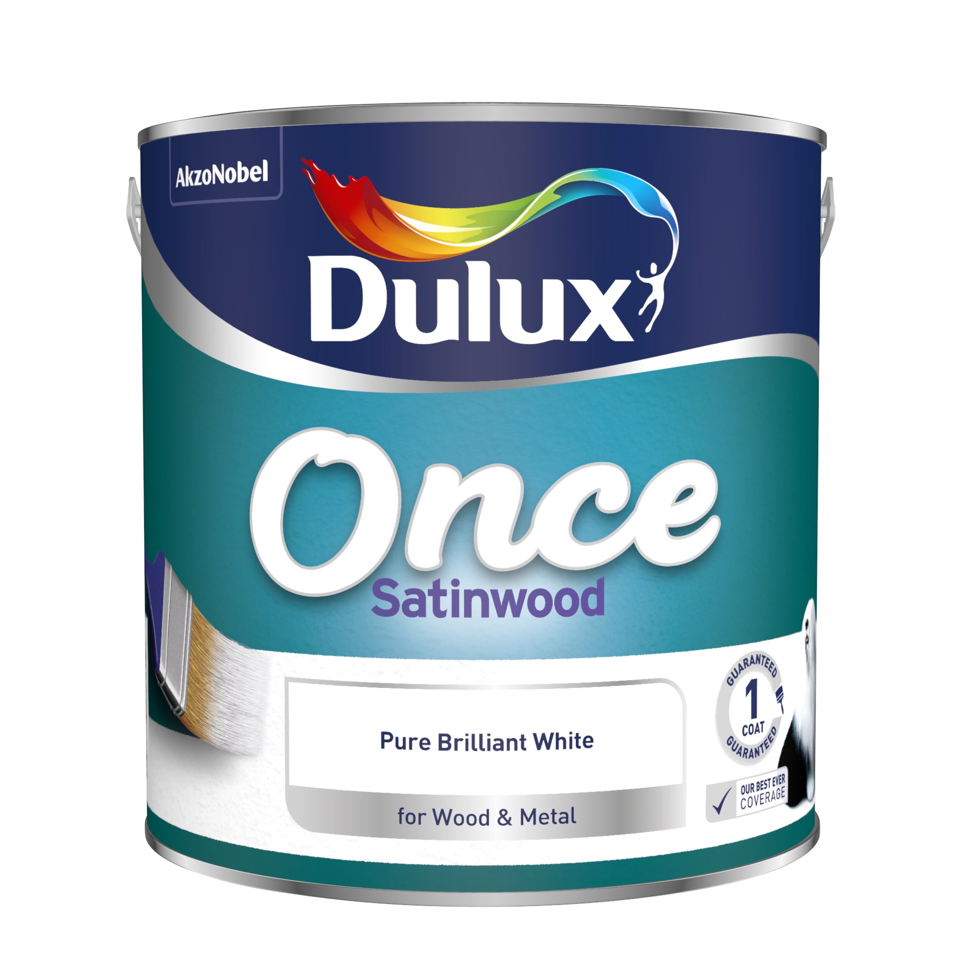 Dulux Once Satinwood Pure Brilliant White 2.5L