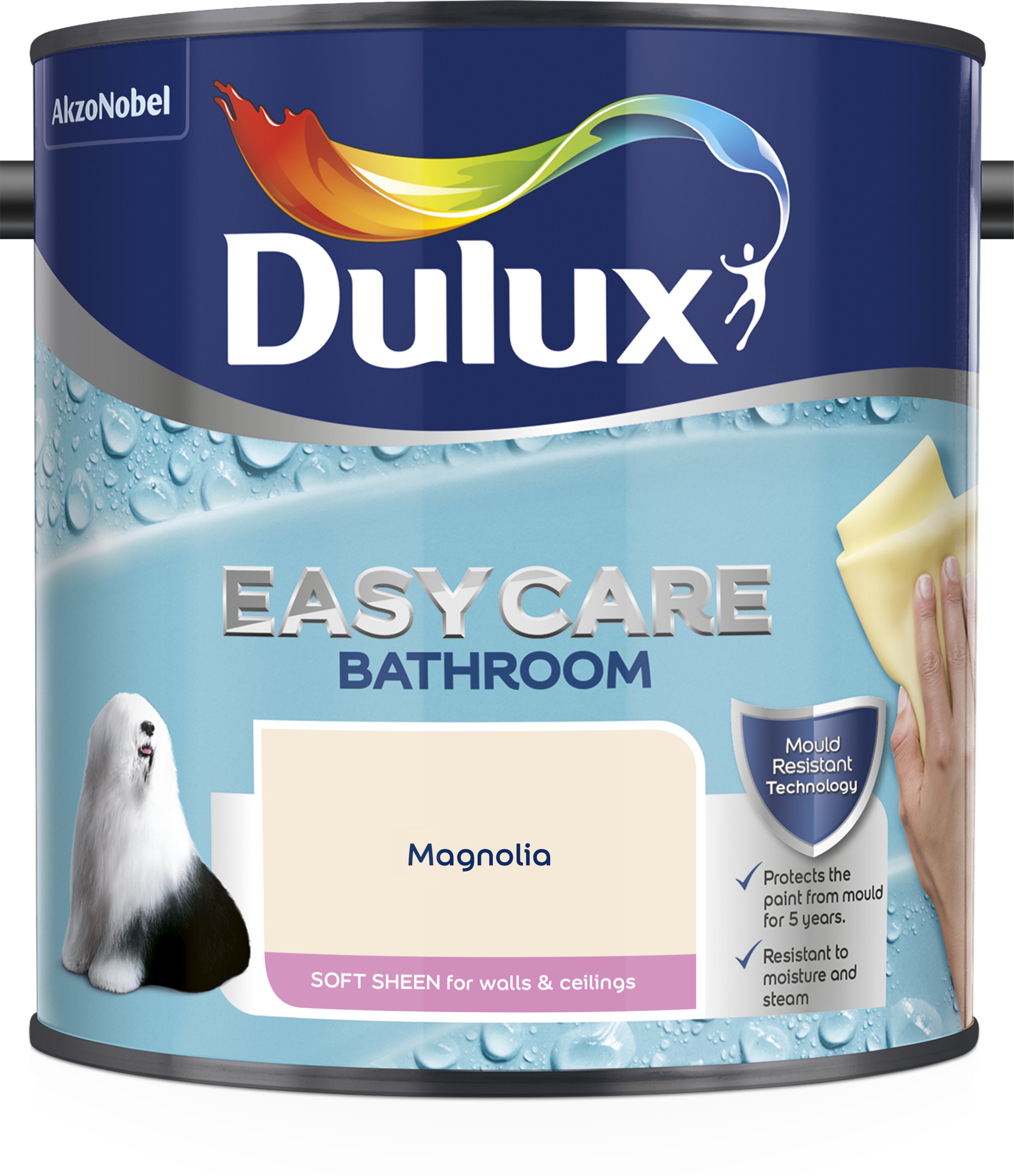 Dulux Easycare Bathroom Soft Sheen Magnolia 2.5L