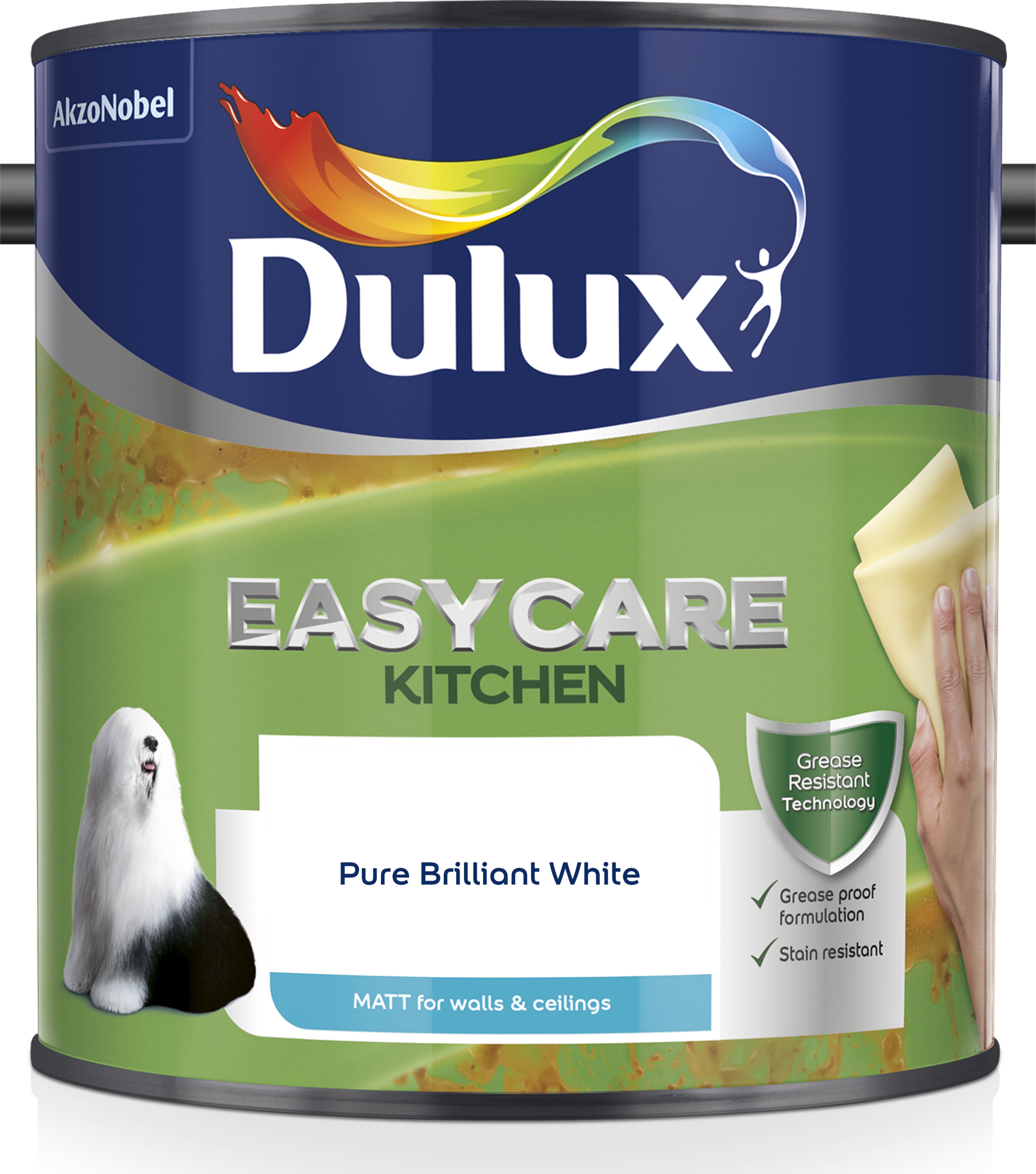 Dulux Easycare Kitchens Matt Pure Brilliant White 2.5L