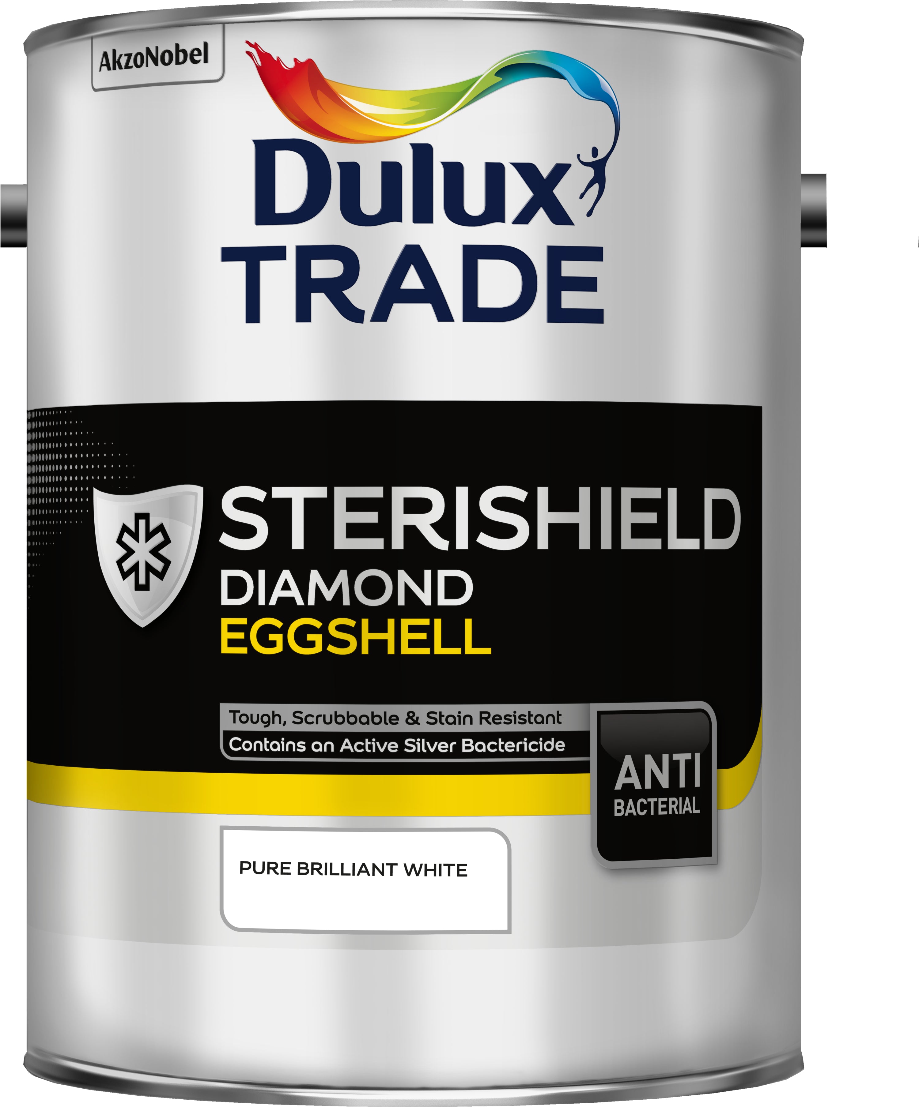 Dulux Trade Sterishield Diamond Eggshell Pure Brilliant White 5L