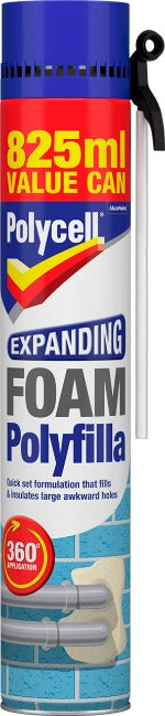 Polycell Expanding Foam Polyfilla 825ml
