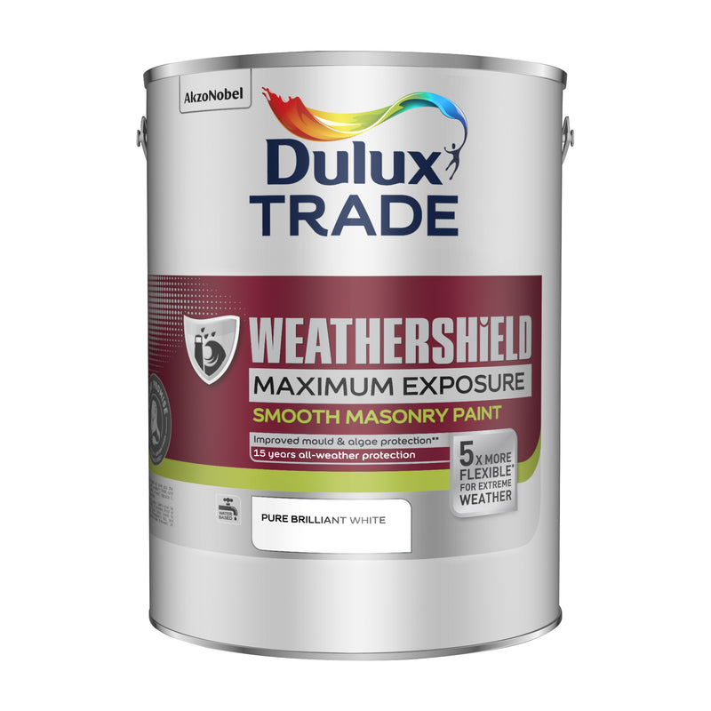 Dulux Trade Weathershield Maximum Exposure Pure Brilliant White 5L