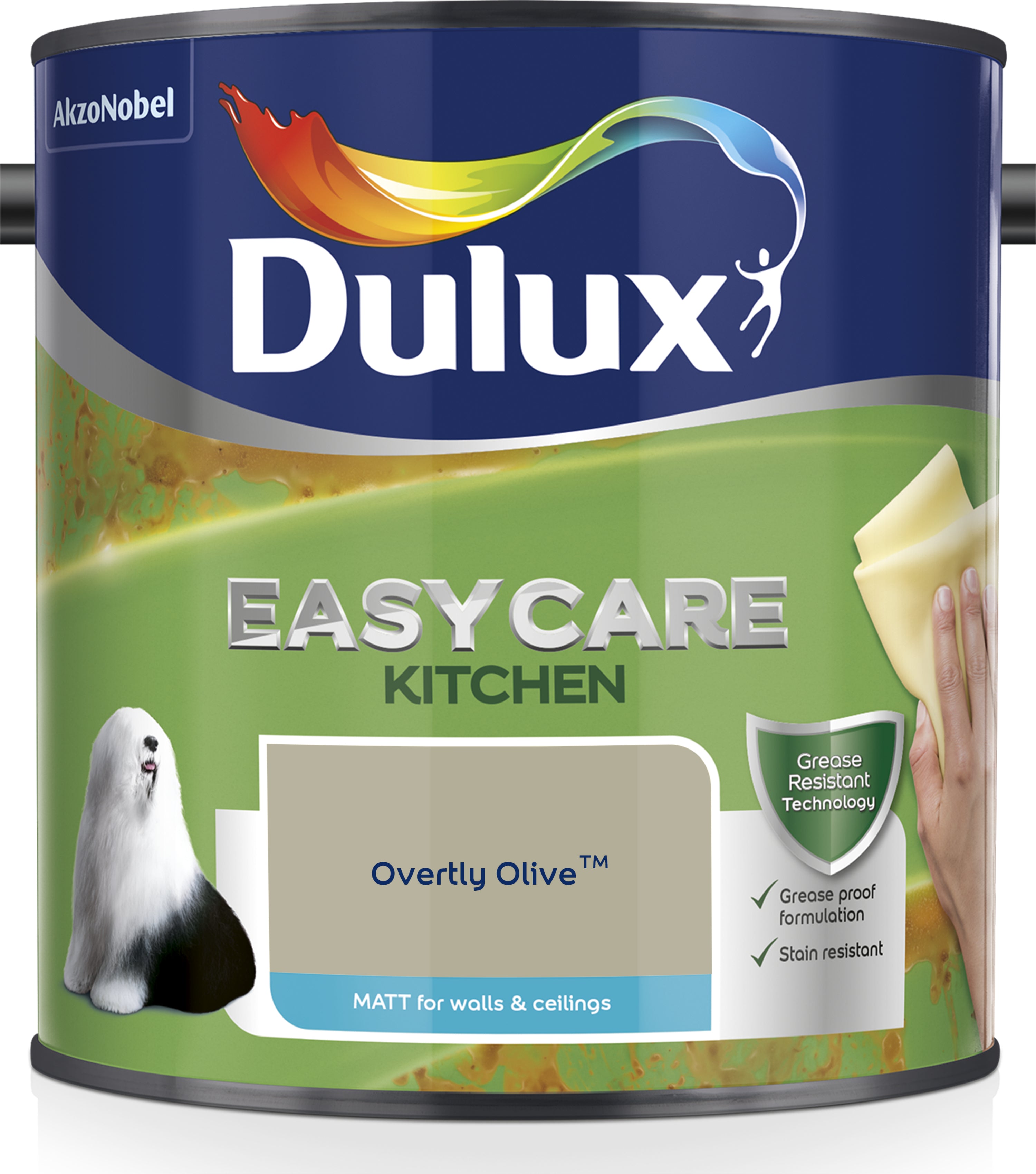 Dulux Easycare Kitchens Matt Overtly Olive 2.5L