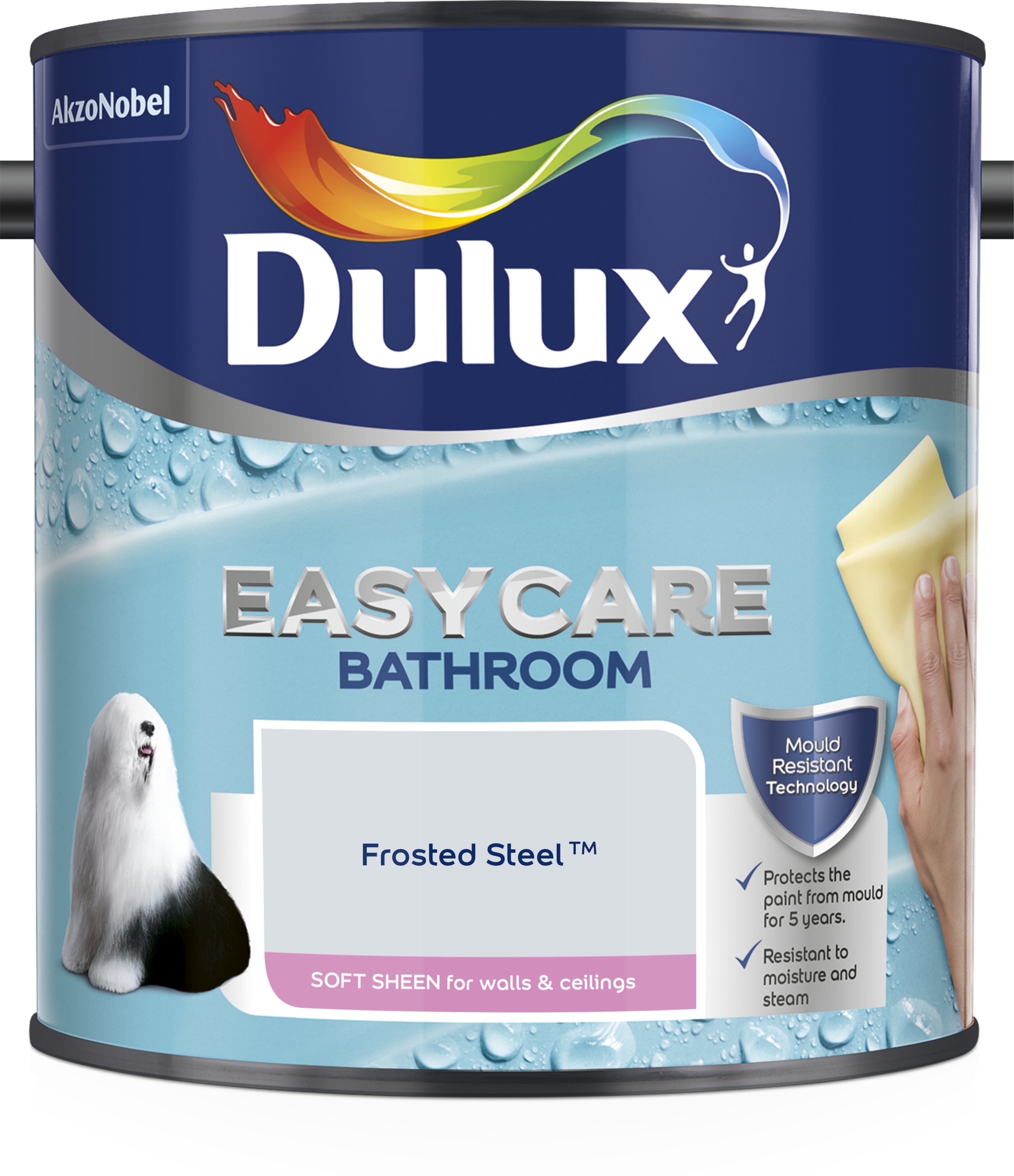 Dulux Easycare Bathroom Soft Sheen Frosted Steel 2.5L
