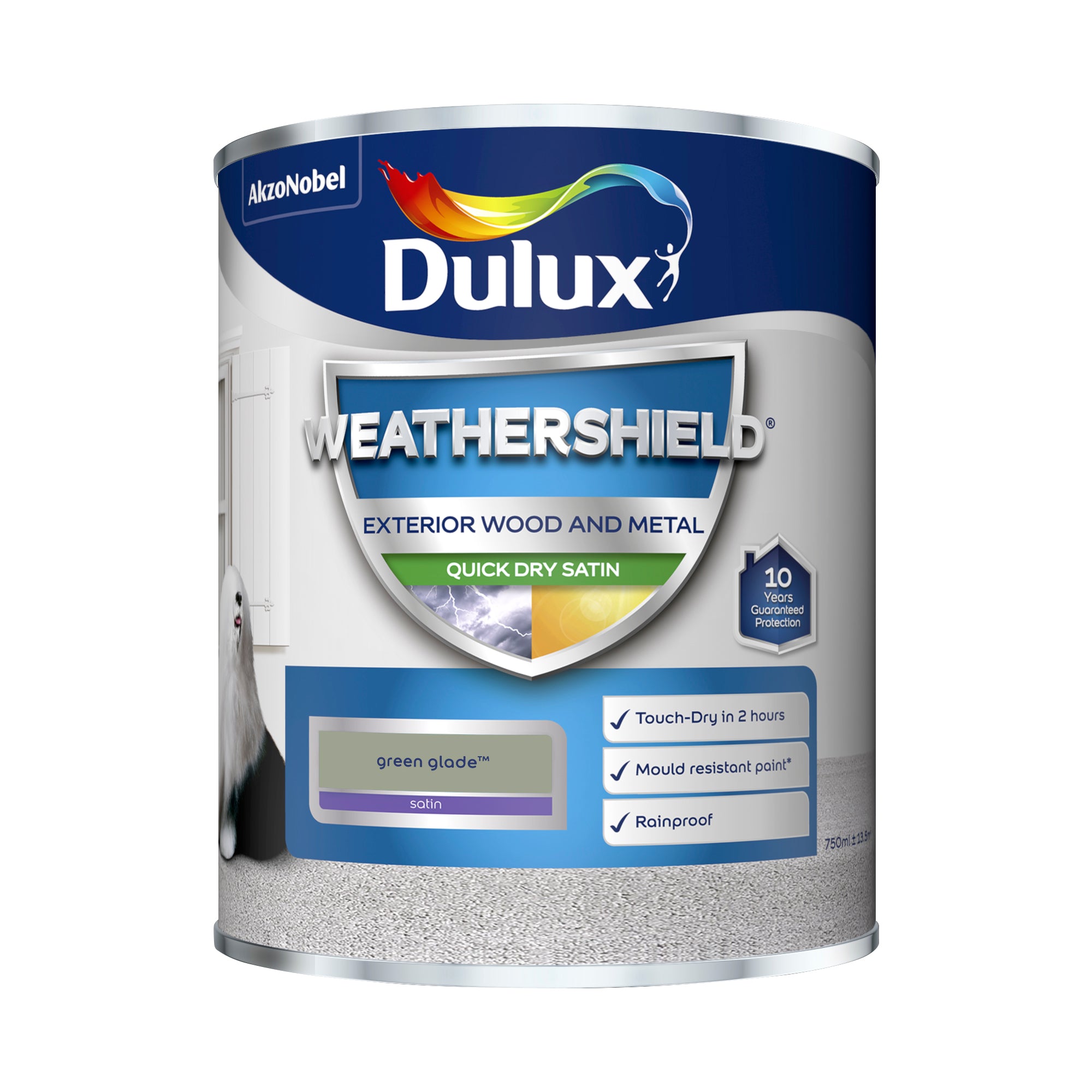 Dulux Weathershield Quick Dry Satin Green Glade 750ml