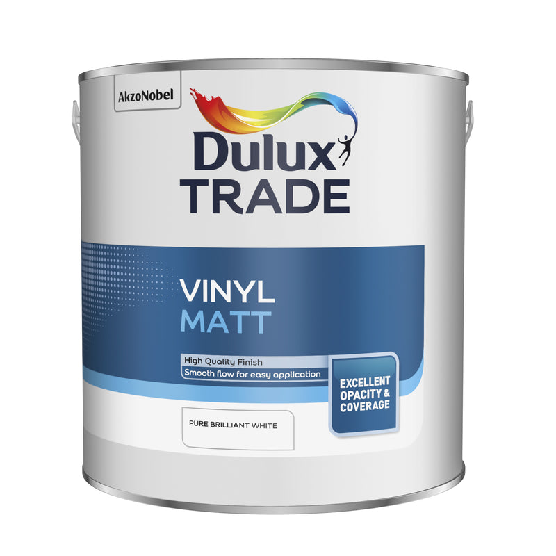 Dulux Trade Vinyl Matt Pure Brilliant White 2.5L
