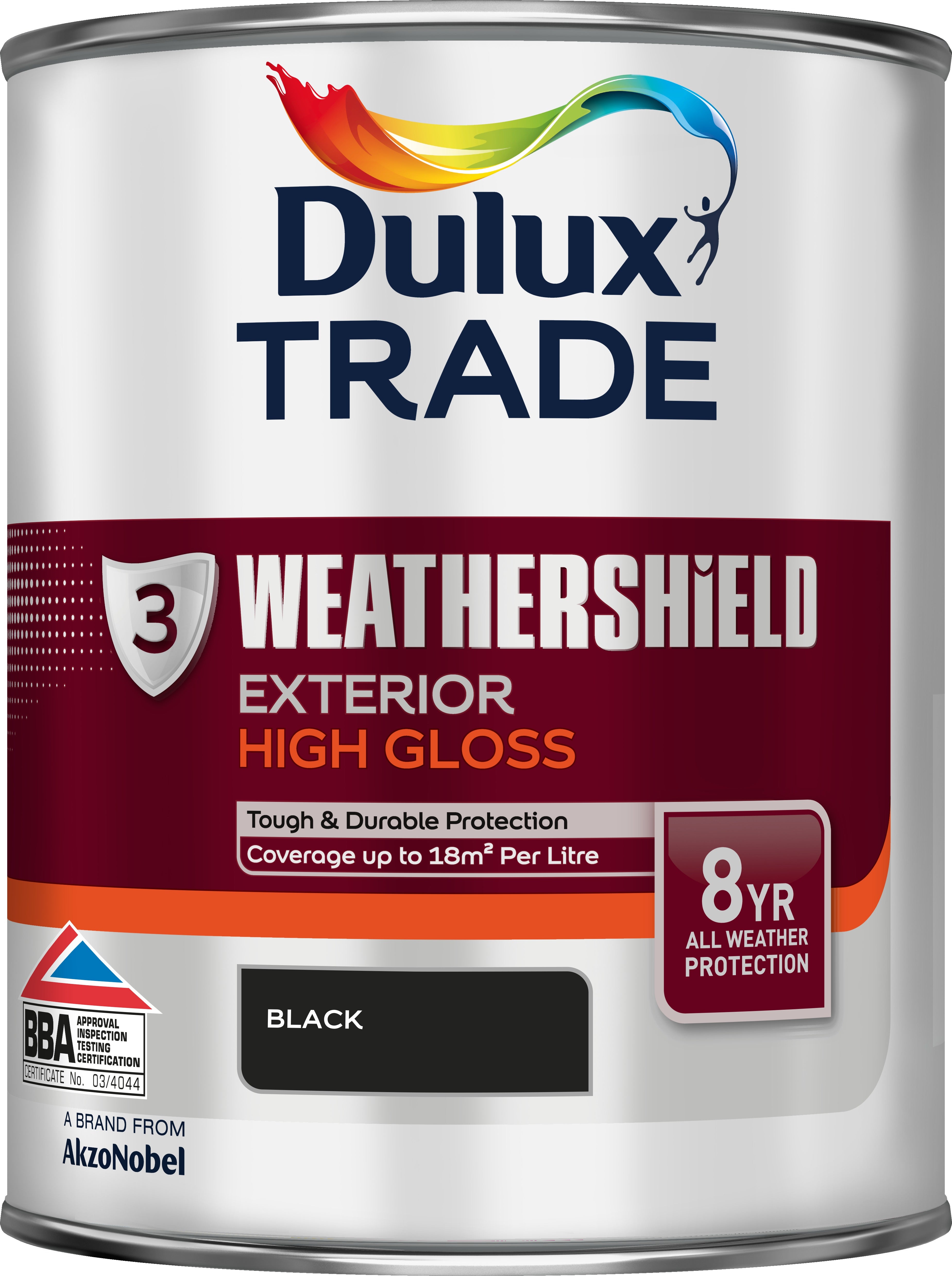 Dulux Trade Weathershield Exterior Gloss Black 1L