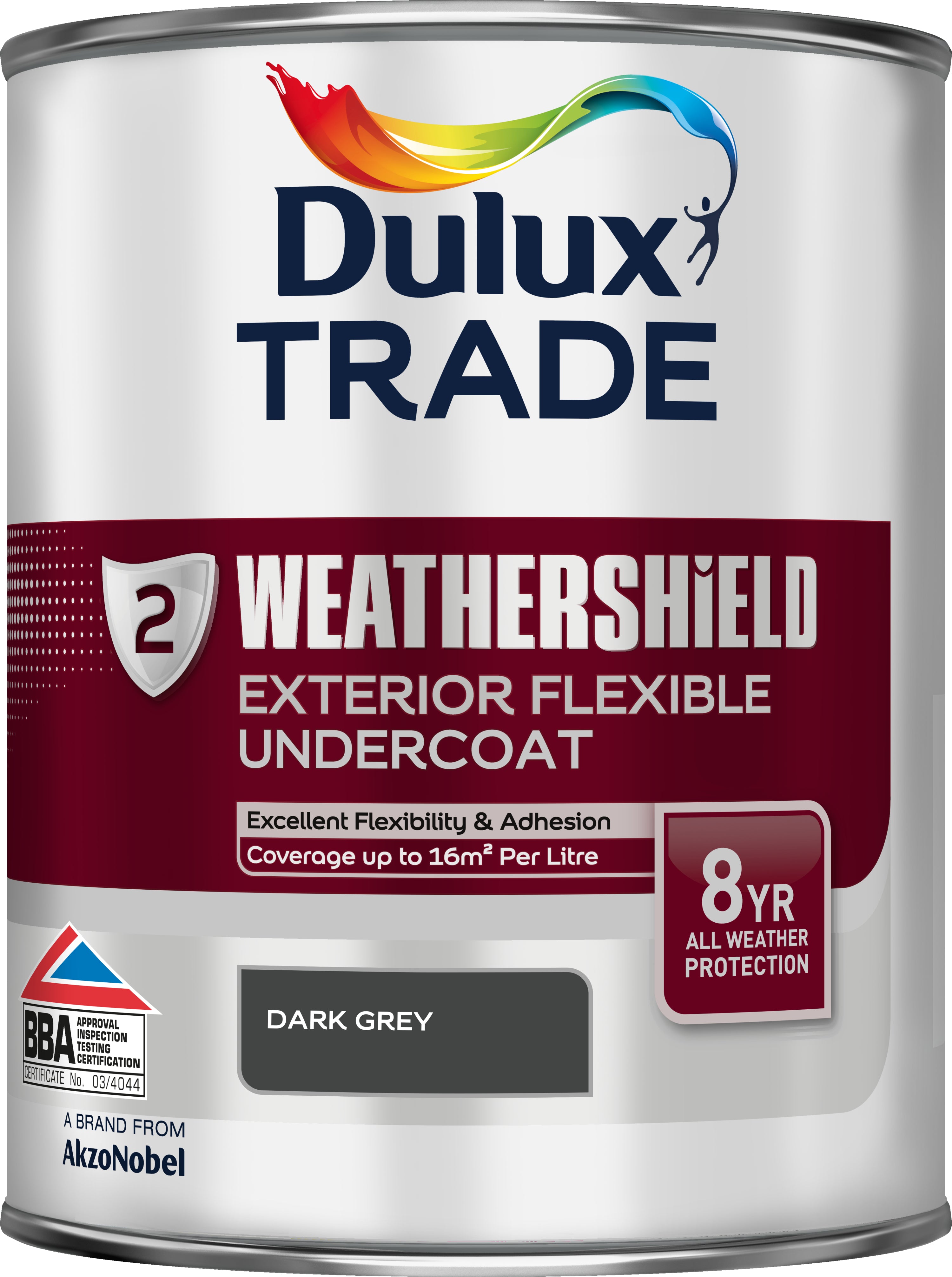 Dulux Trade Weathershield Exterior Undercoat Dark Grey 1L