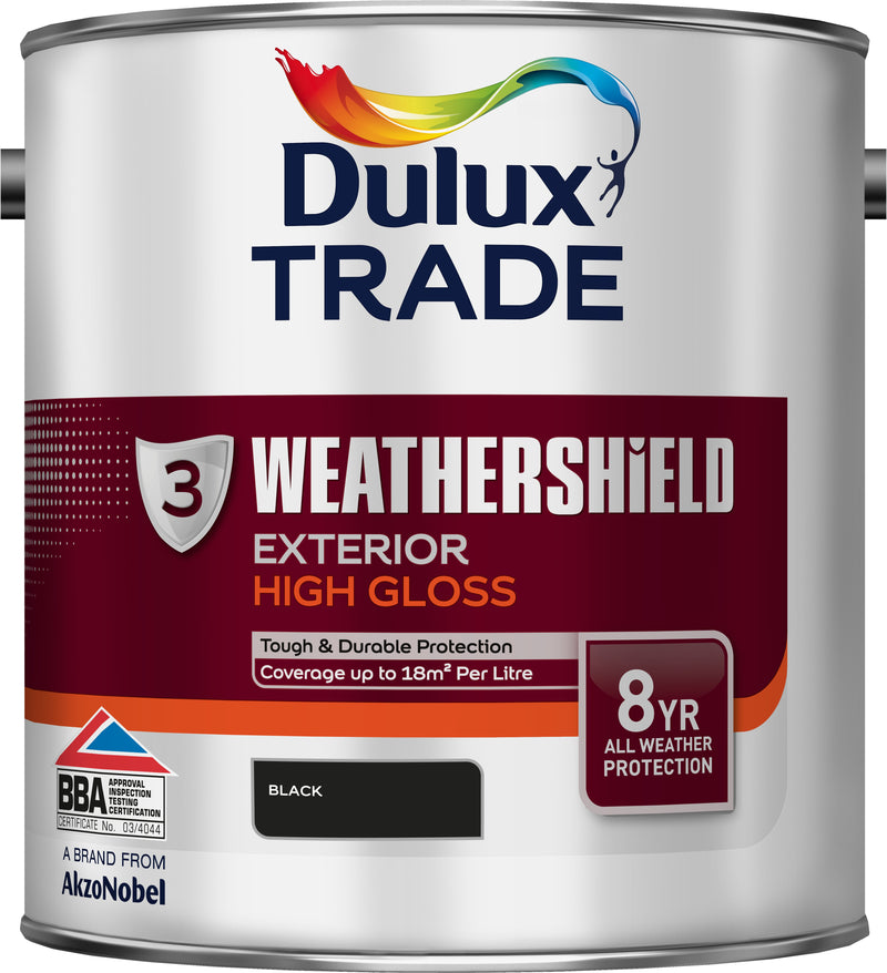 Dulux Trade Weathershield Exterior Gloss Black 2.5L