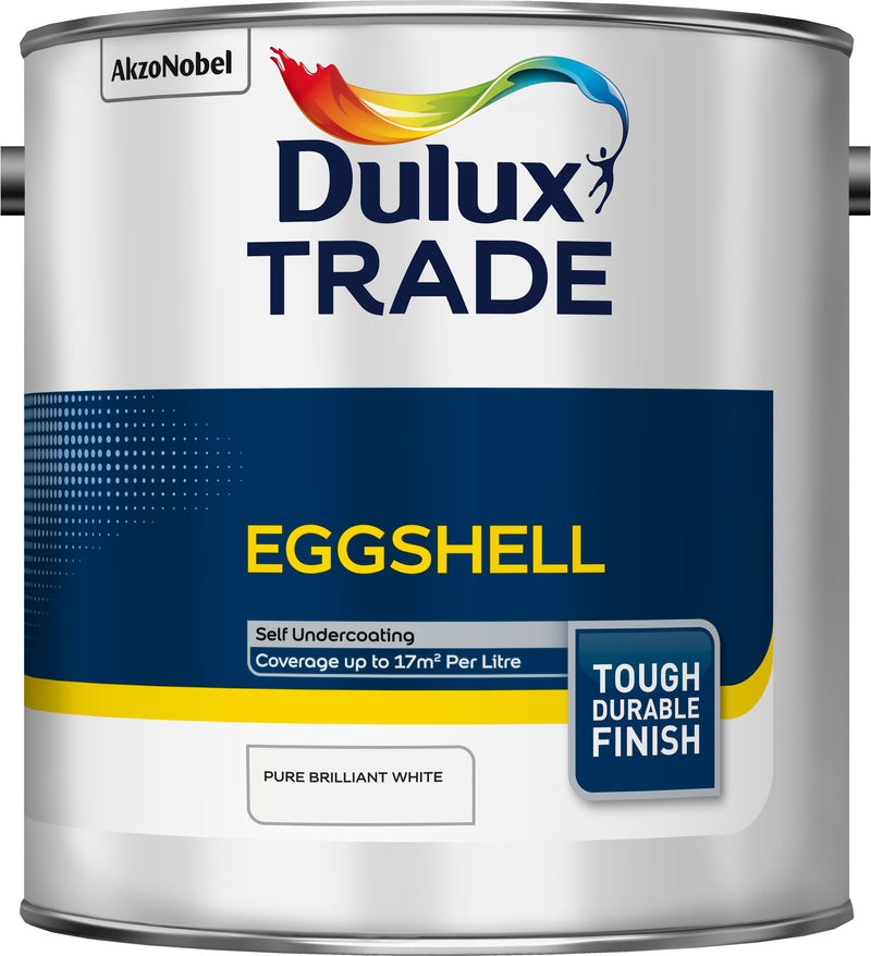 Dulux Trade Eggshell Pure Brilliant White 2.5L