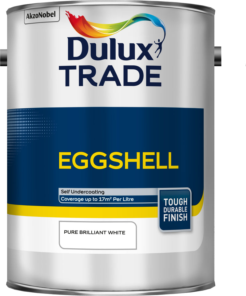 Dulux Trade Eggshell Pure Brilliant White 5L