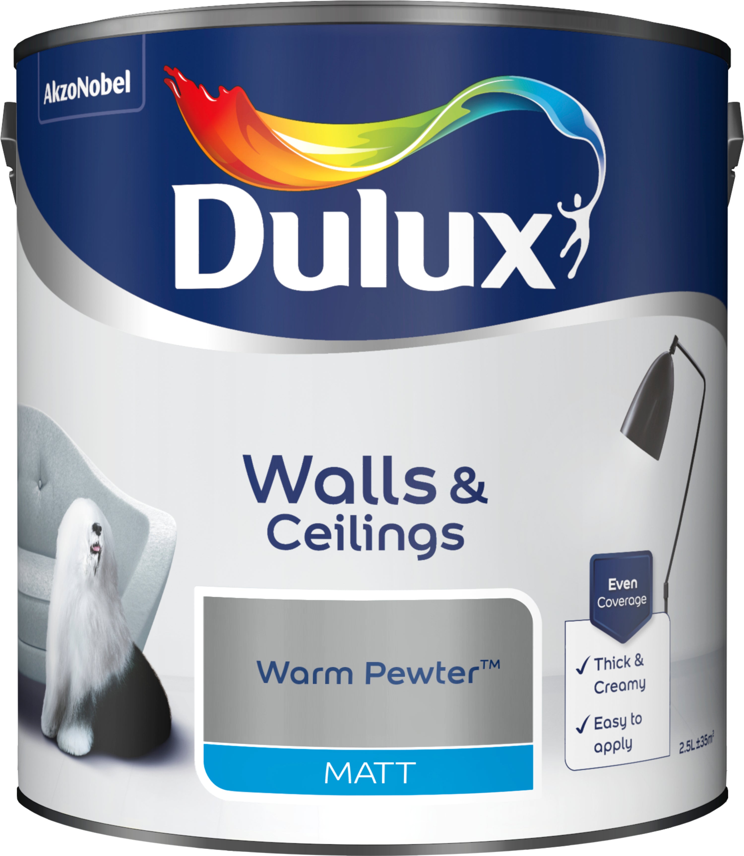 Dulux Matt Warm Pewter 2.5L