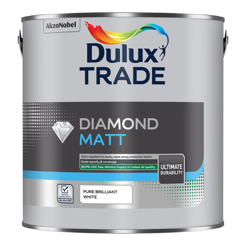Dulux Trade Diamond Matt Pure Brilliant White 2.5L