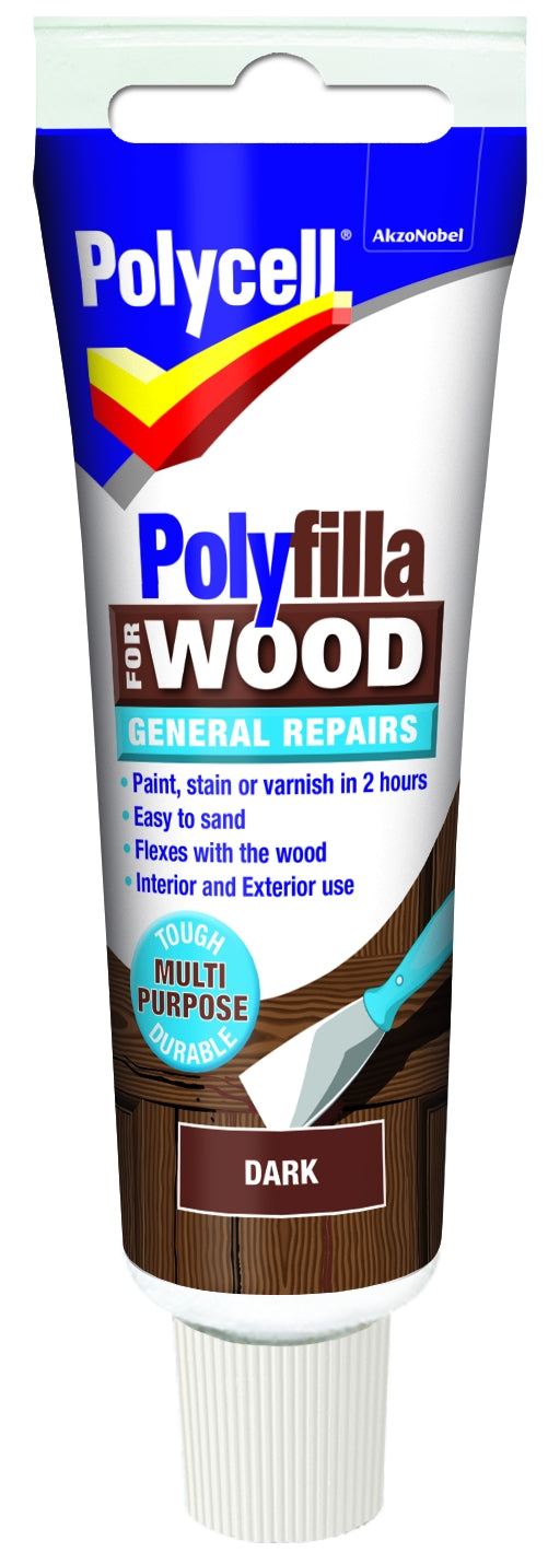Polycell Polyfilla Wood General Repair Dark Tube 75g