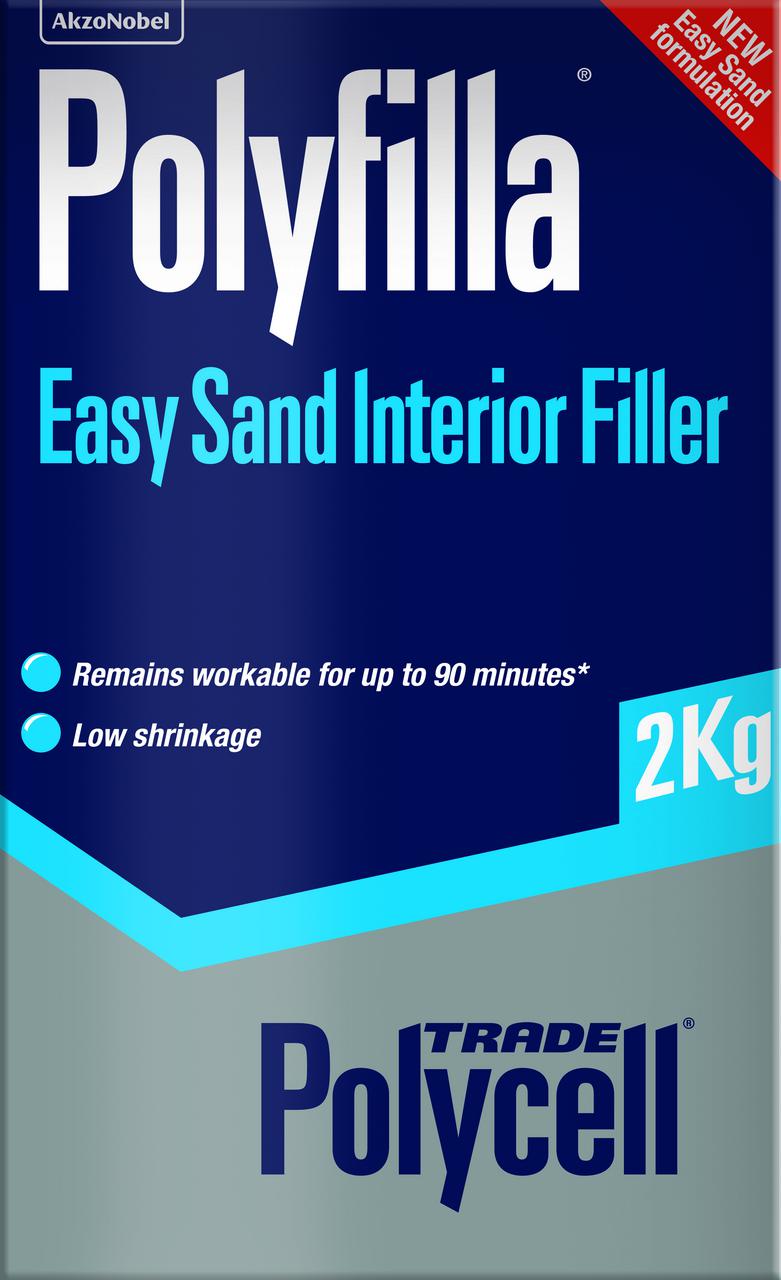 Polycell Trade Polyfilla Easy Sand Interior Filler 2kg