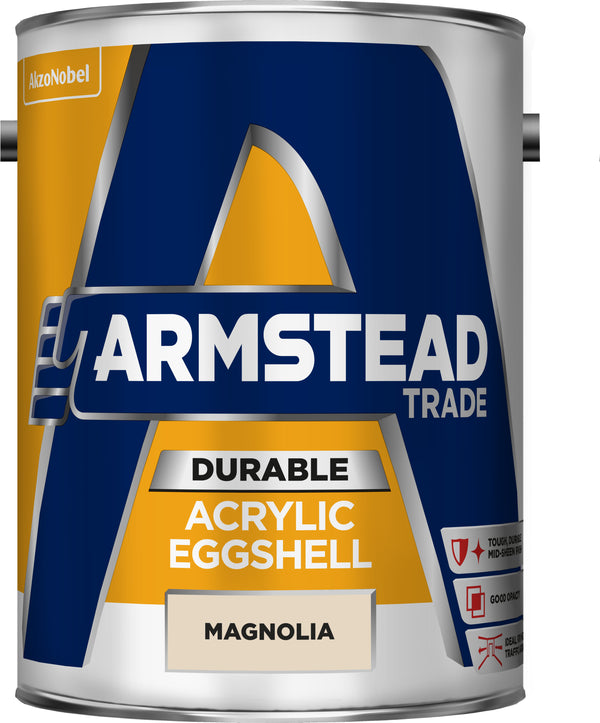 Armstead Trade Durable Acrylic Eggshell Magnolia 5L