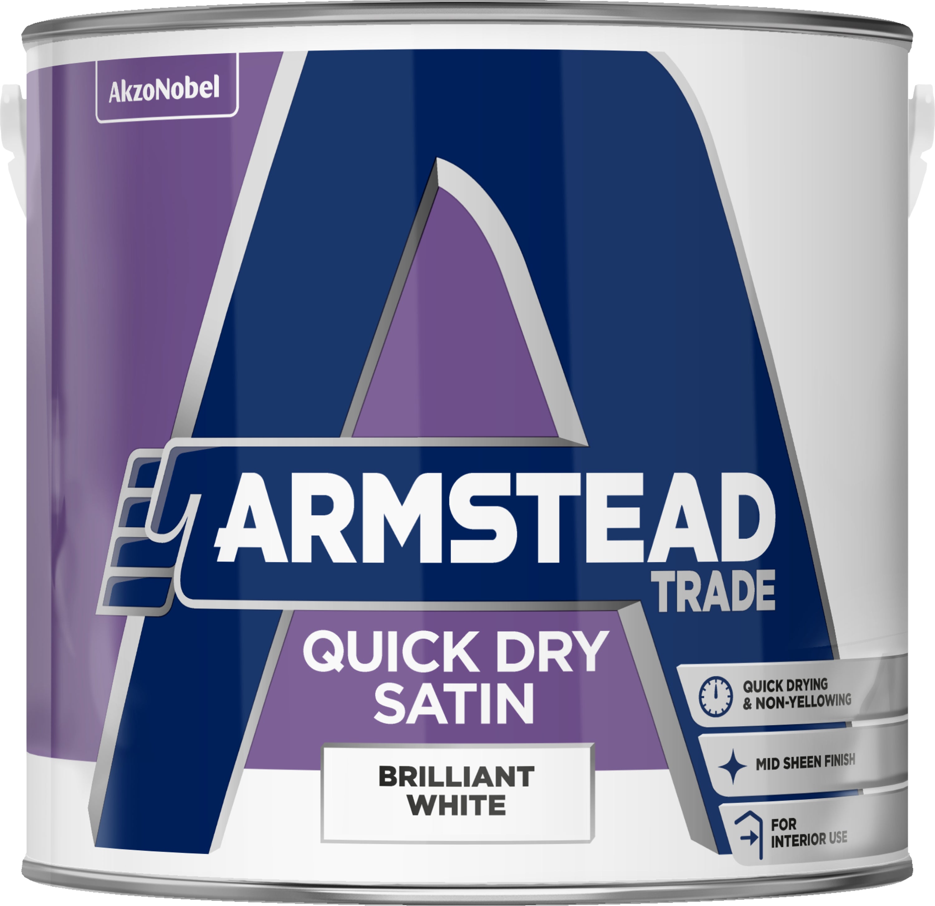 Armstead Trade Quick Dry Satin Brilliant White 2.5L