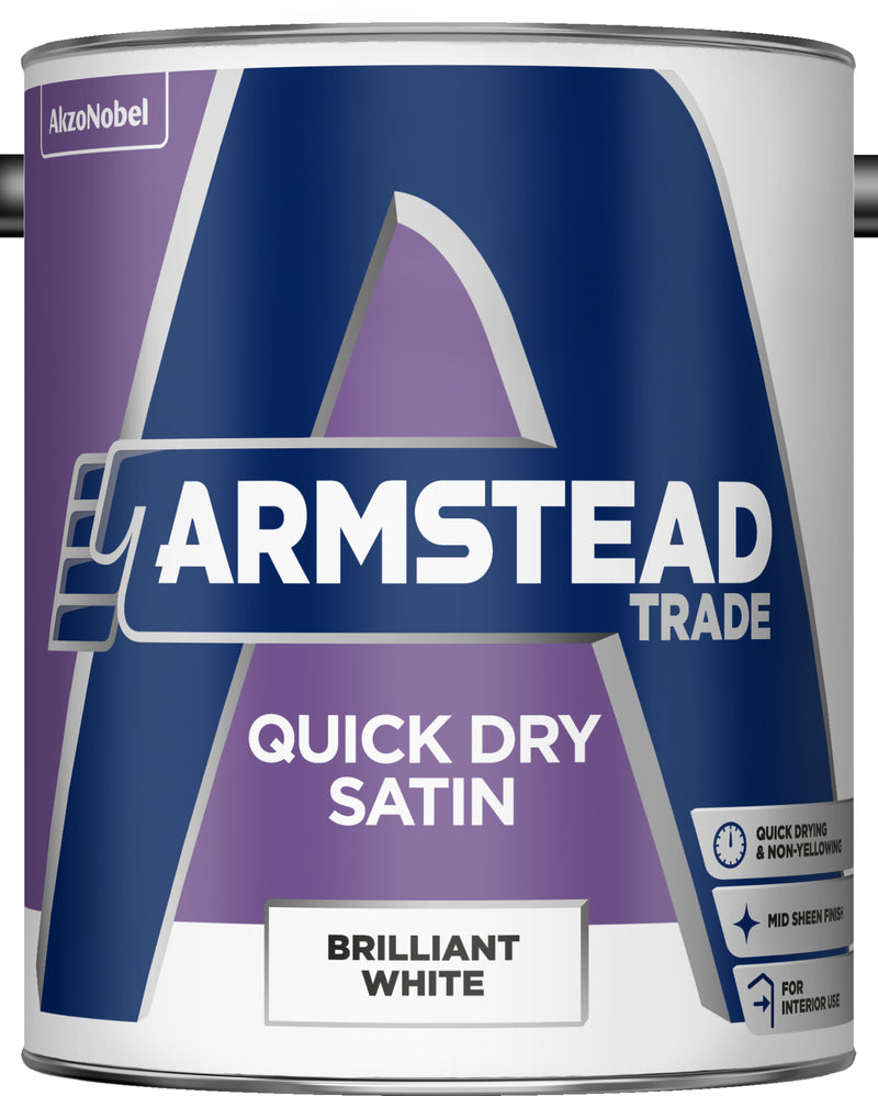 Armstead Trade Quick Dry Satin Brilliant White 5L