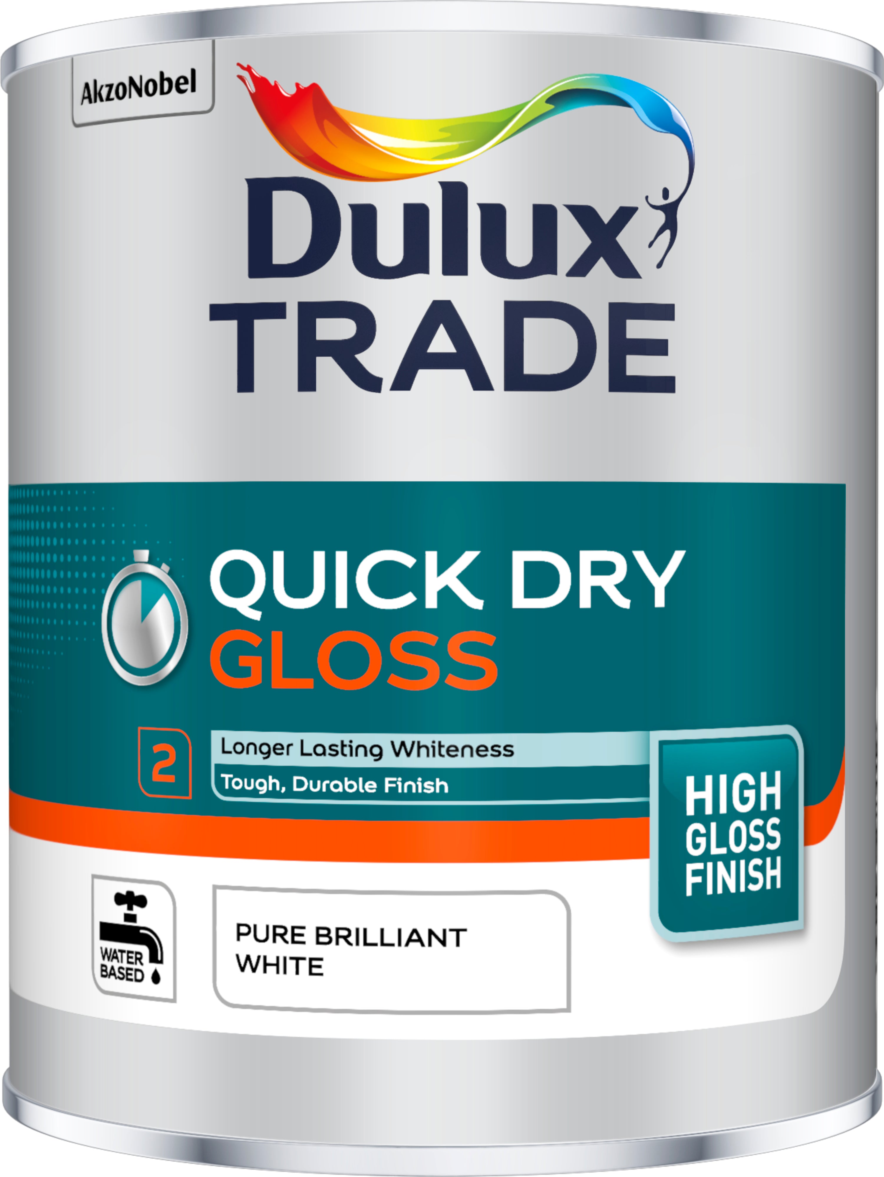Dulux Trade Quick Drying Gloss Pure Brilliant White 1L