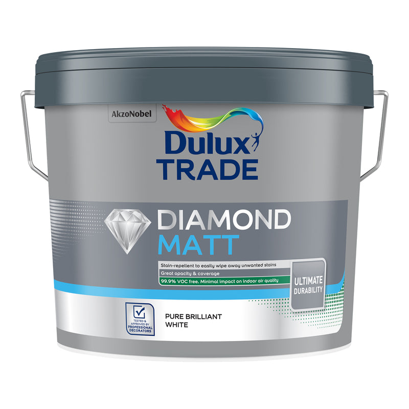 Dulux Trade Diamond Matt Pure Brilliant White 10L