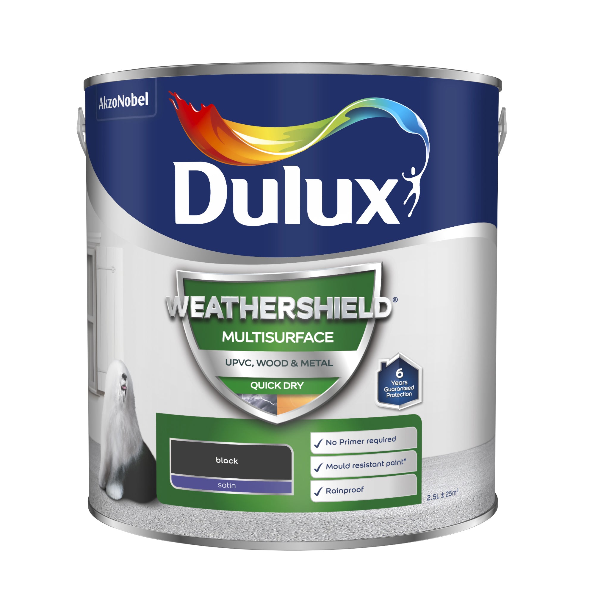 Dulux Weathershield Multi Surface Black 2.5L