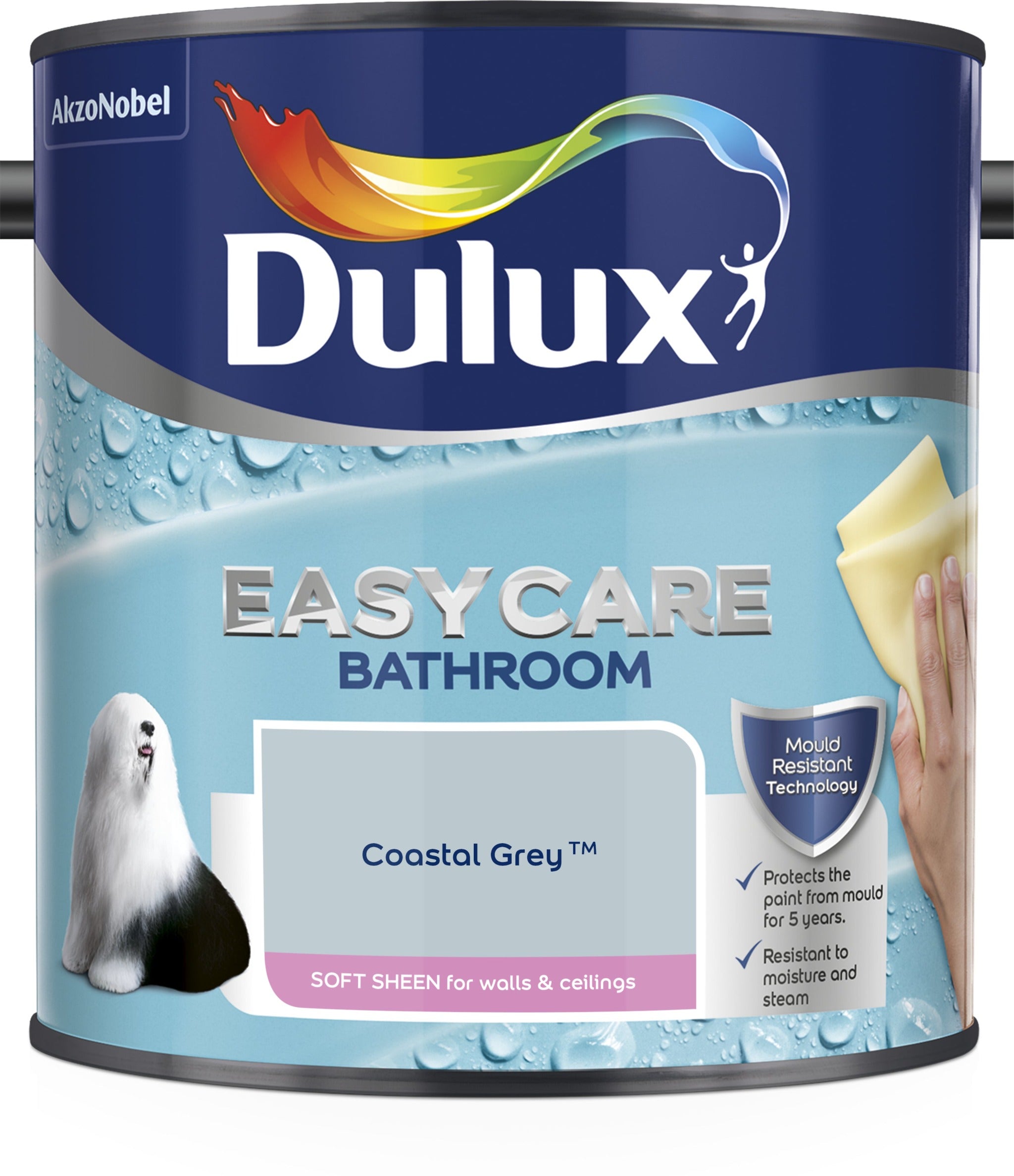 Dulux Easycare Bathroom Soft Sheen Coastal Grey 2.5L