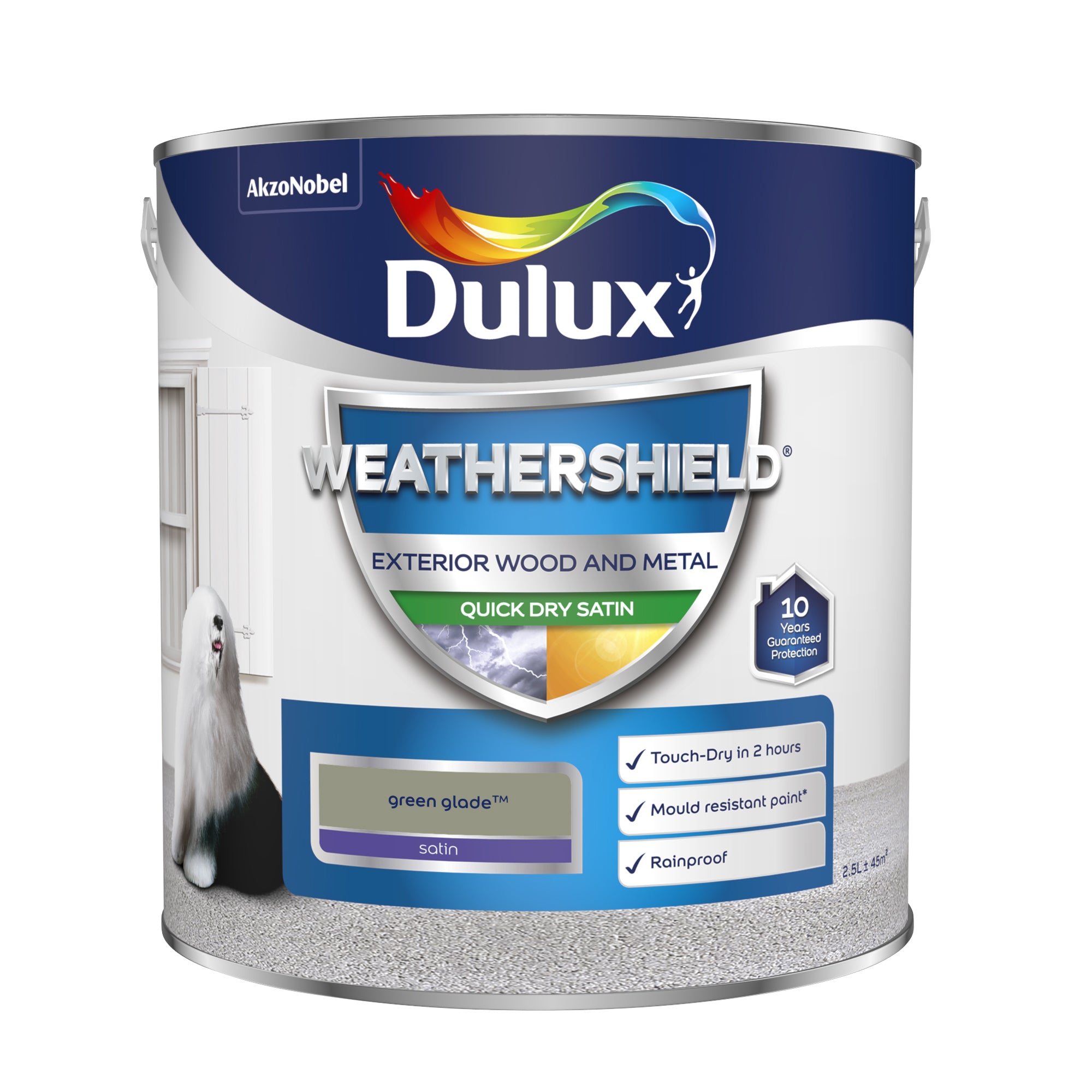 Dulux Weathershield Quick Dry Satin Green Glade 2.5L