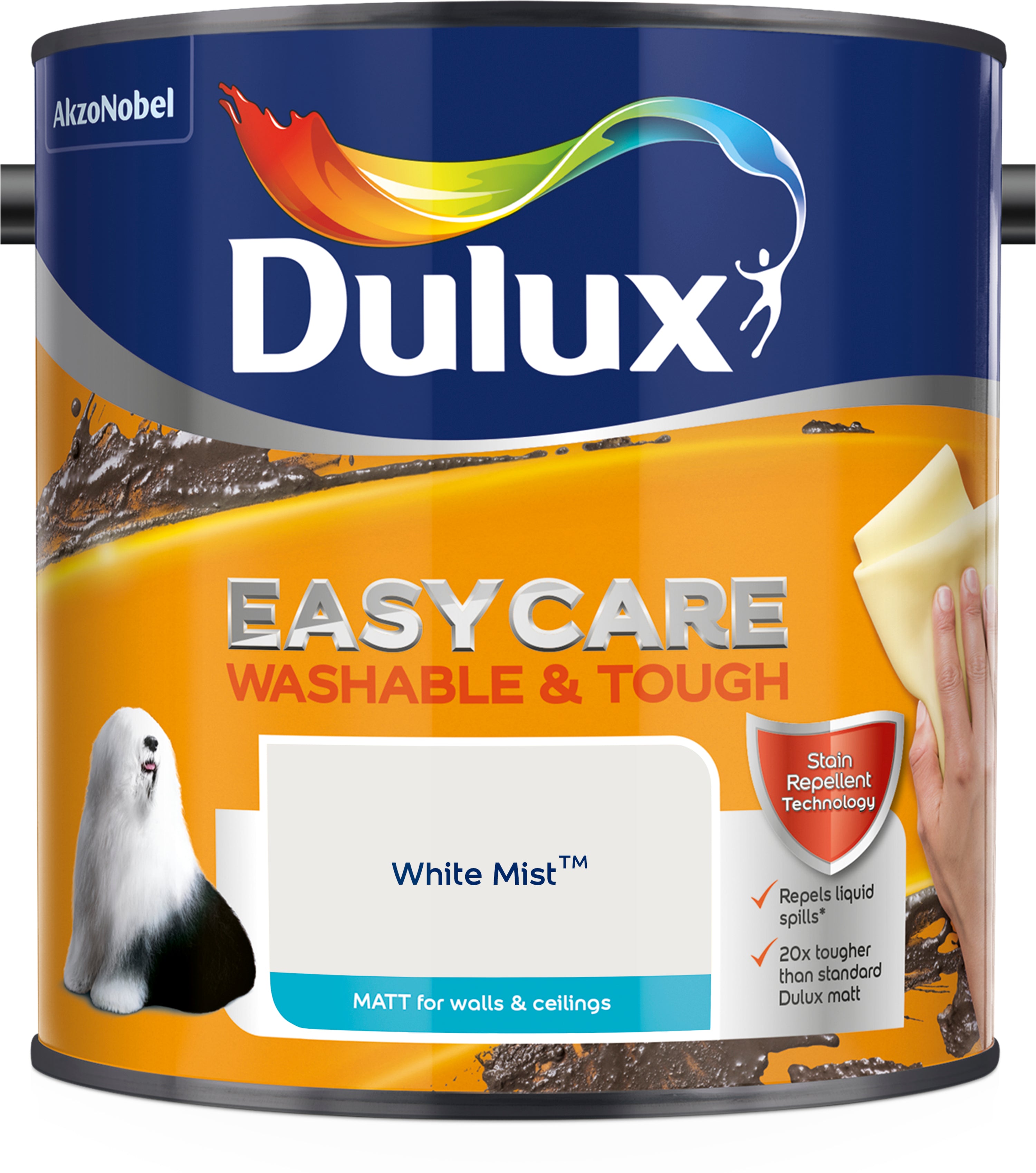 Dulux Easycare Washable & Tough Matt White Mist 2.5L